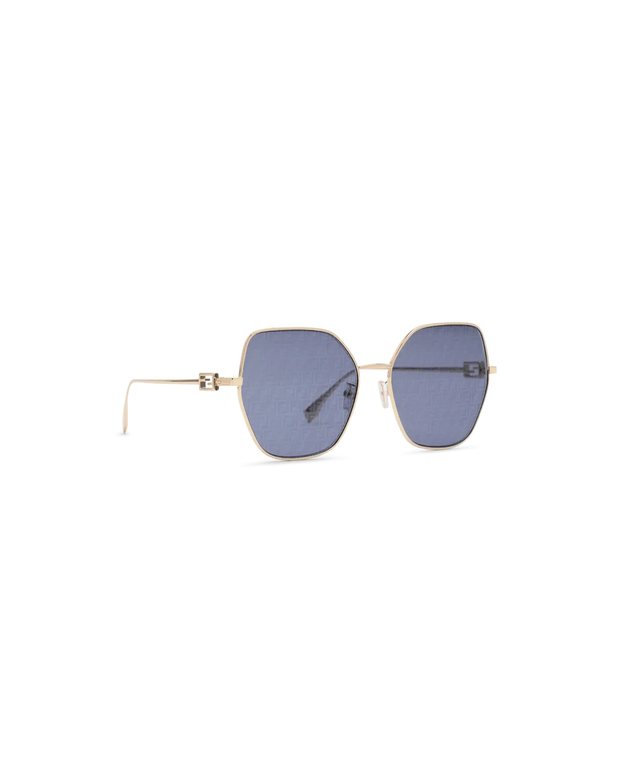 Blue Lens Baguette Sunglasses - DIHSAN
