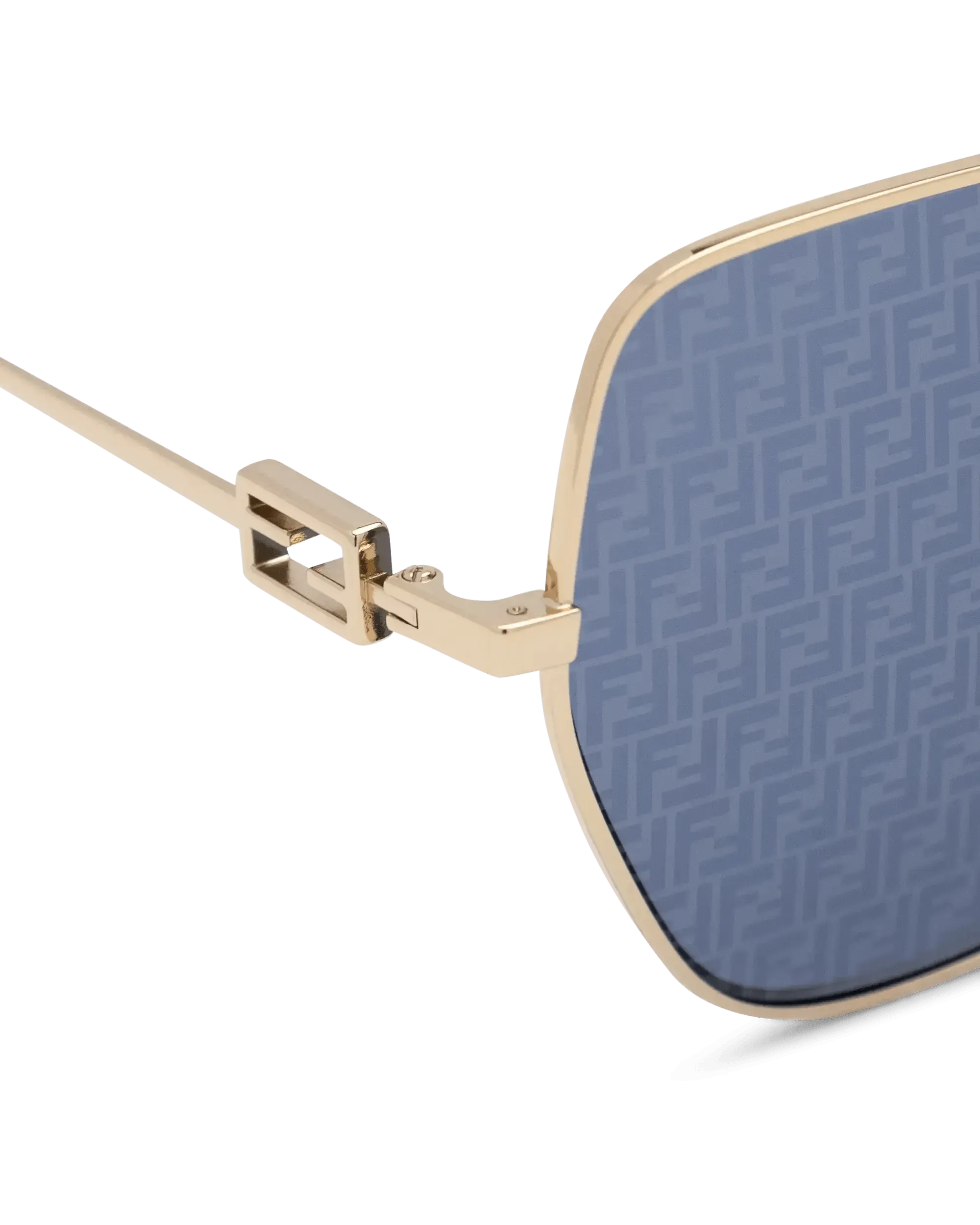 Blue Lens Baguette Sunglasses - DIHSAN