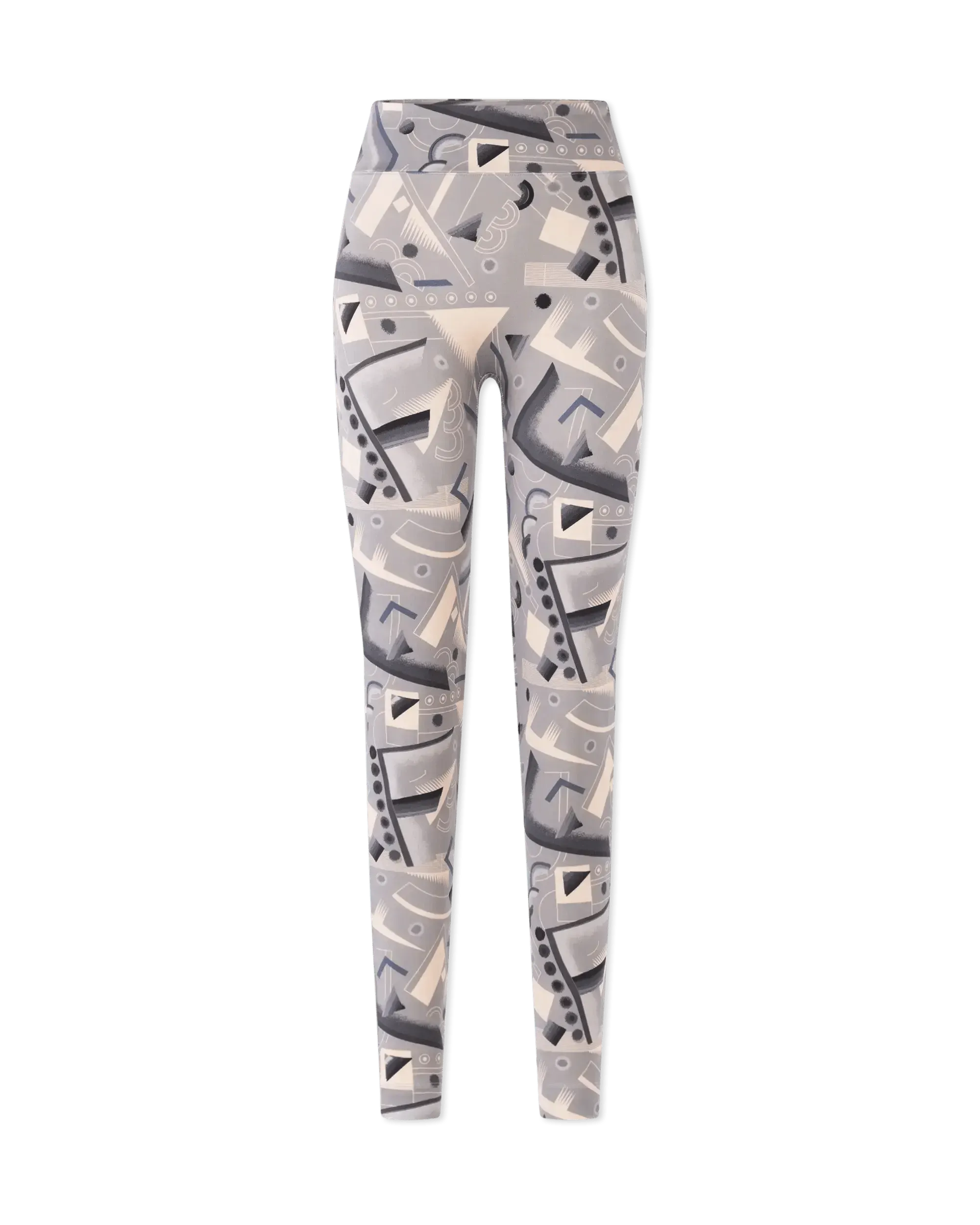 Geometric Print Lycra Leggings - DIHSAN