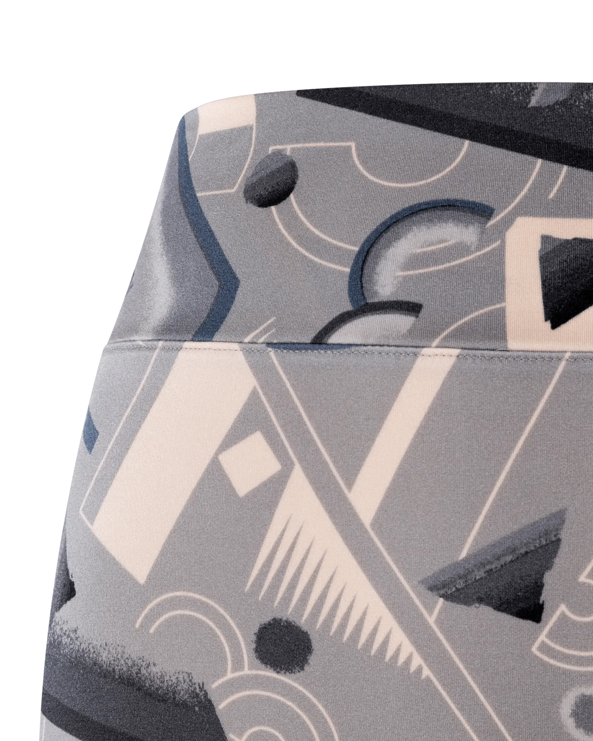 Geometric Print Lycra Leggings - DIHSAN