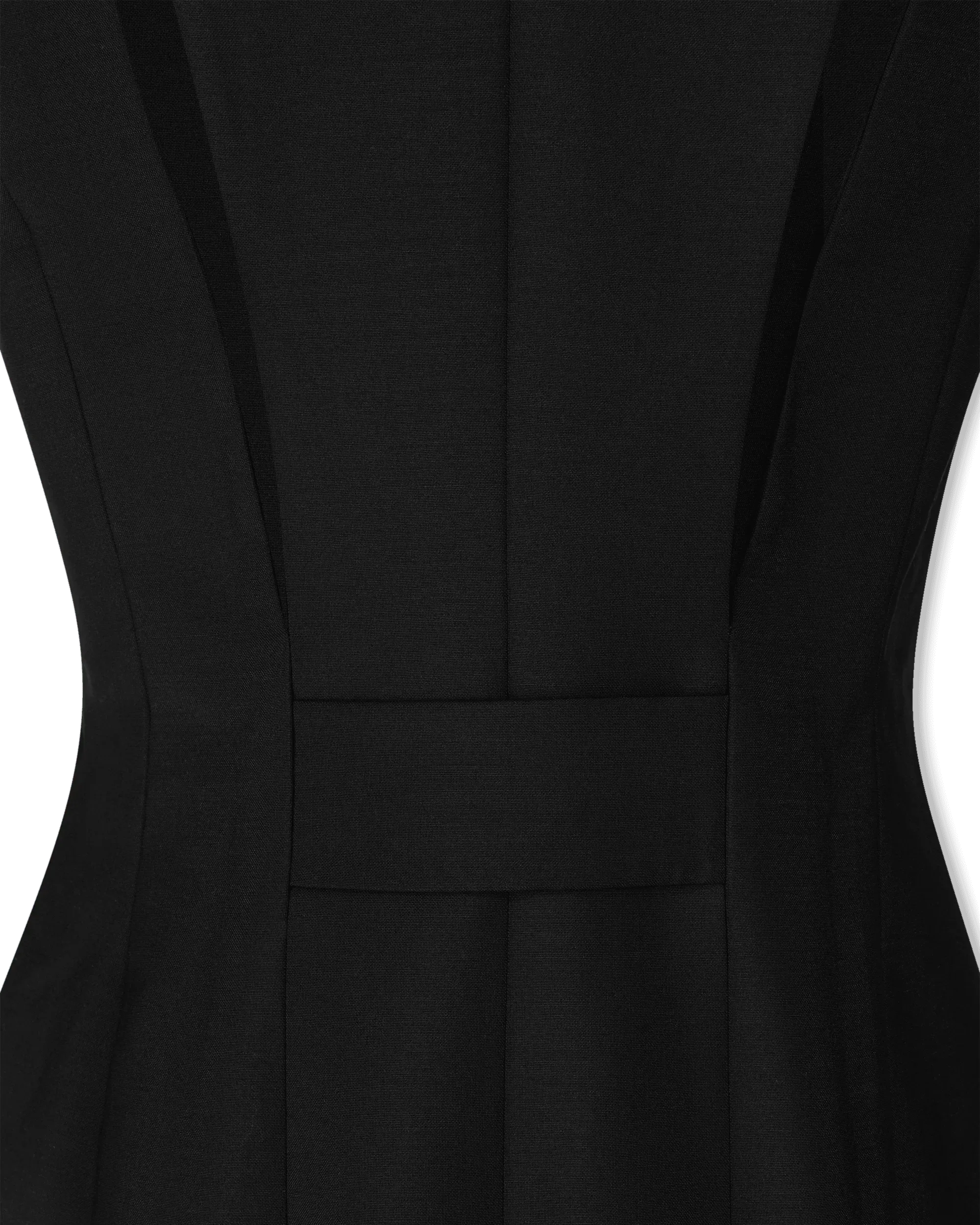 Lapel Collared U-Lock Dress - DIHSAN
