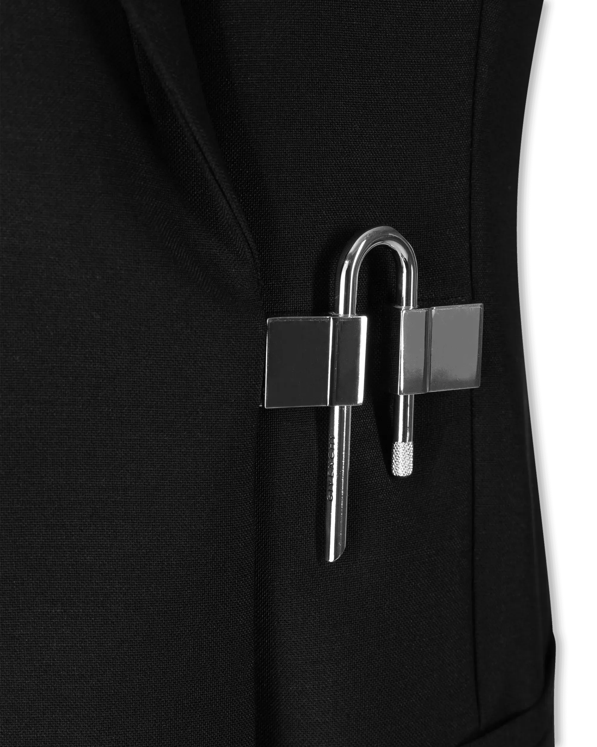 Lapel Collared U-Lock Dress - DIHSAN