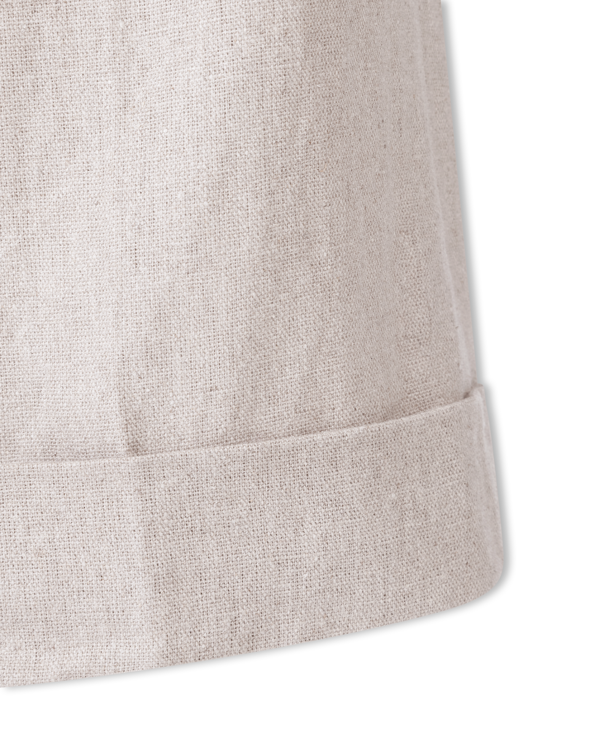 Beige Linen Fresa Straight Leg Cuff Hem Pants by Jacquemus | DIHSAN