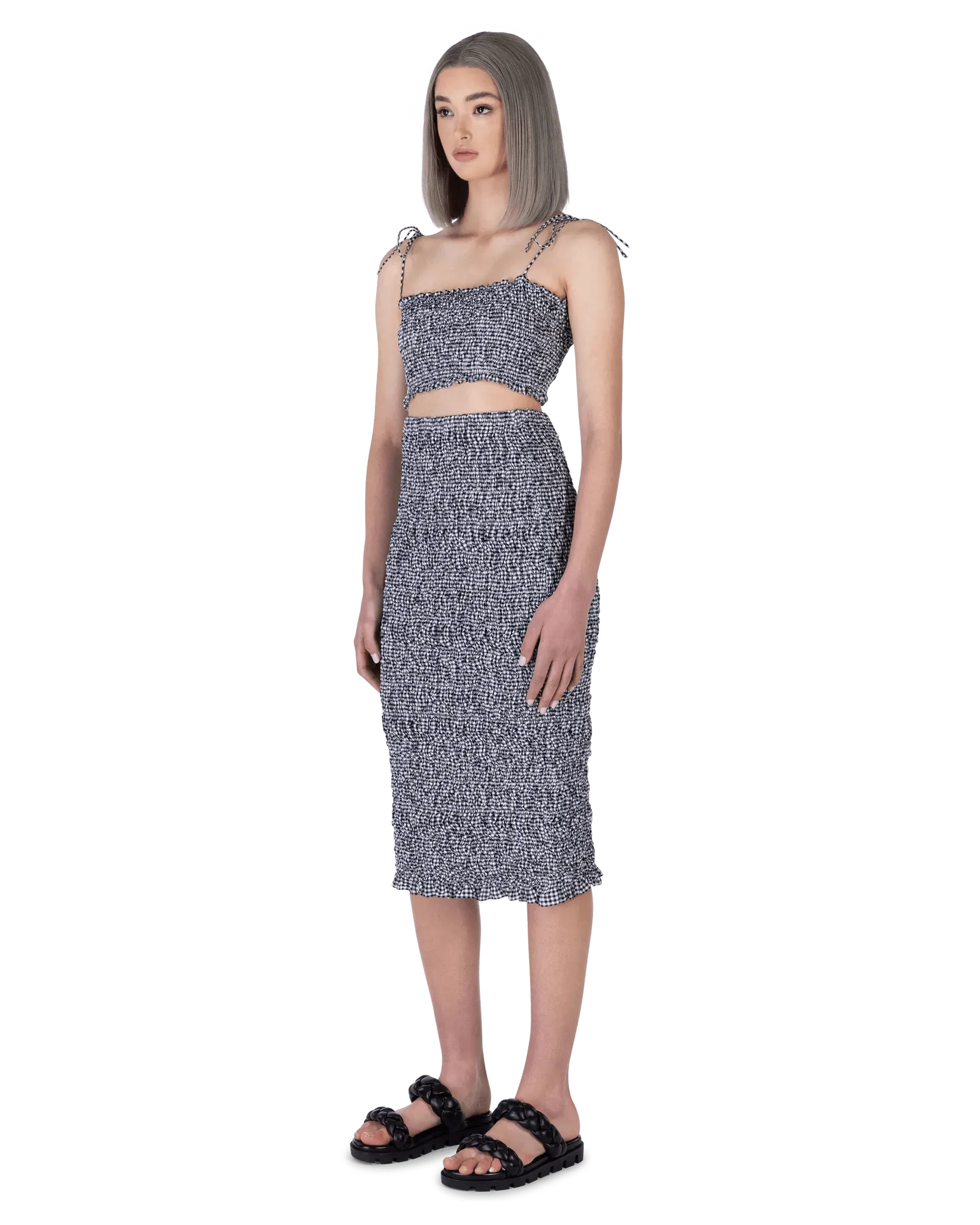 Vichy Checkered Bandeau Top