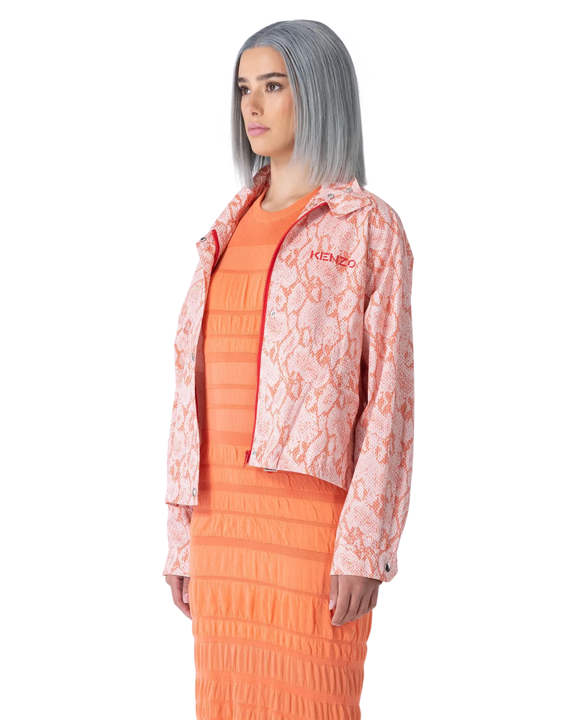Printed Blouson Windbreaker Jacket