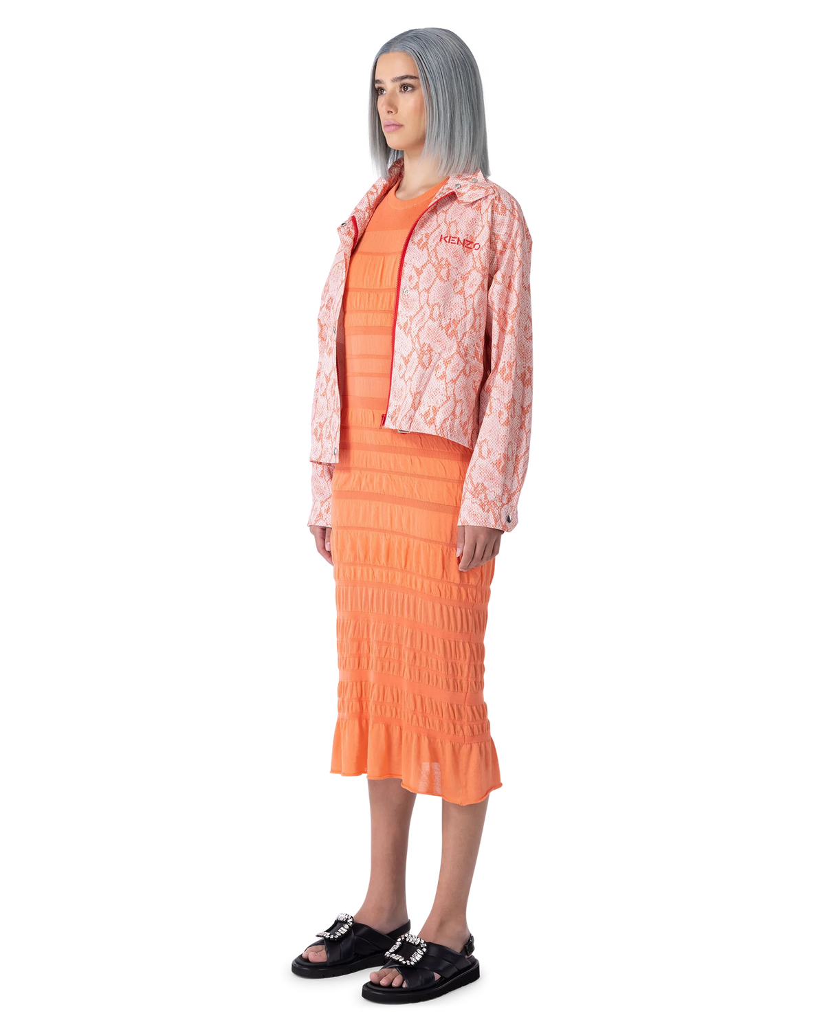 Printed Blouson Windbreaker Jacket
