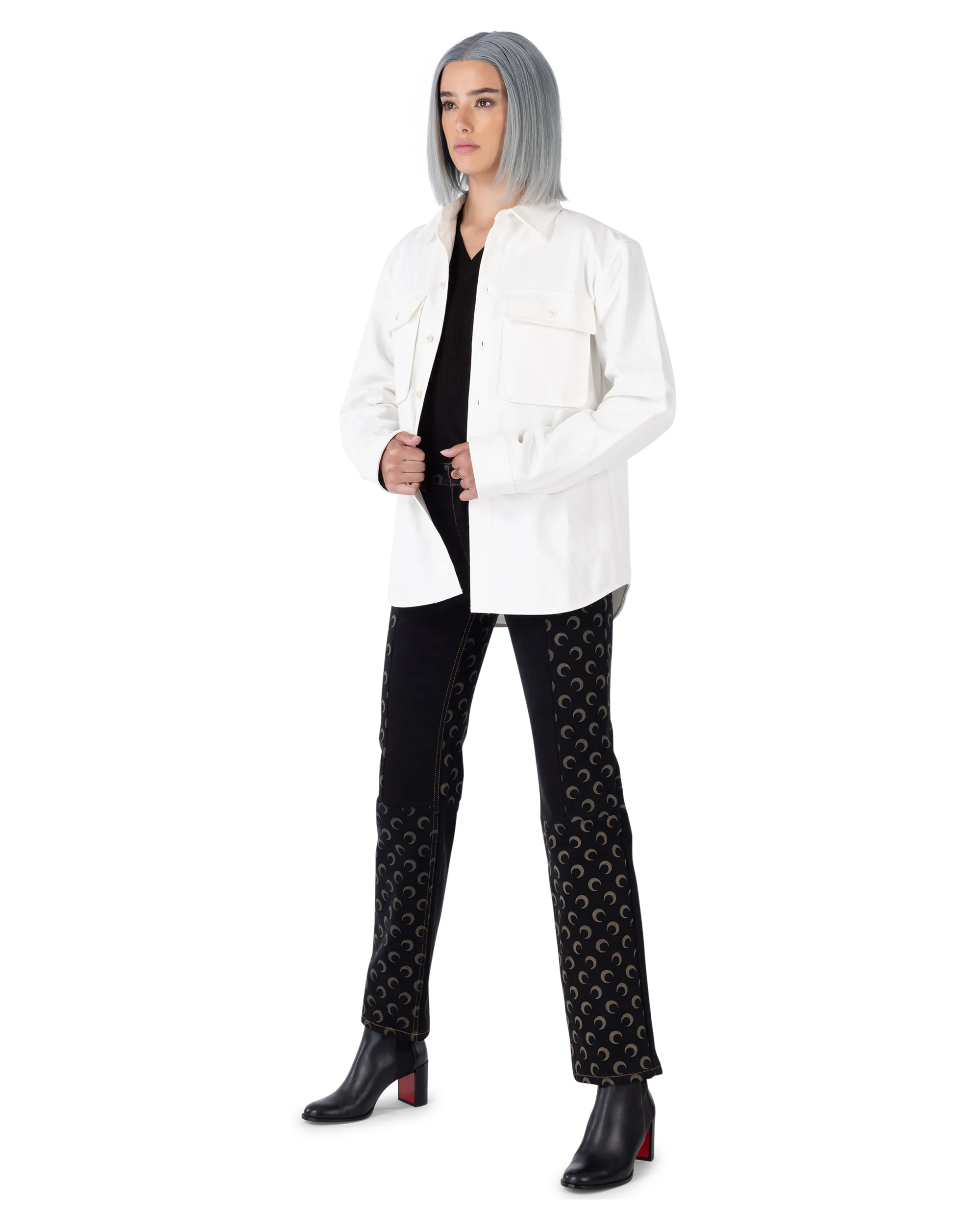 Black Cotton Moon Marine Serre Jeans by Marine Serre | DIHSAN