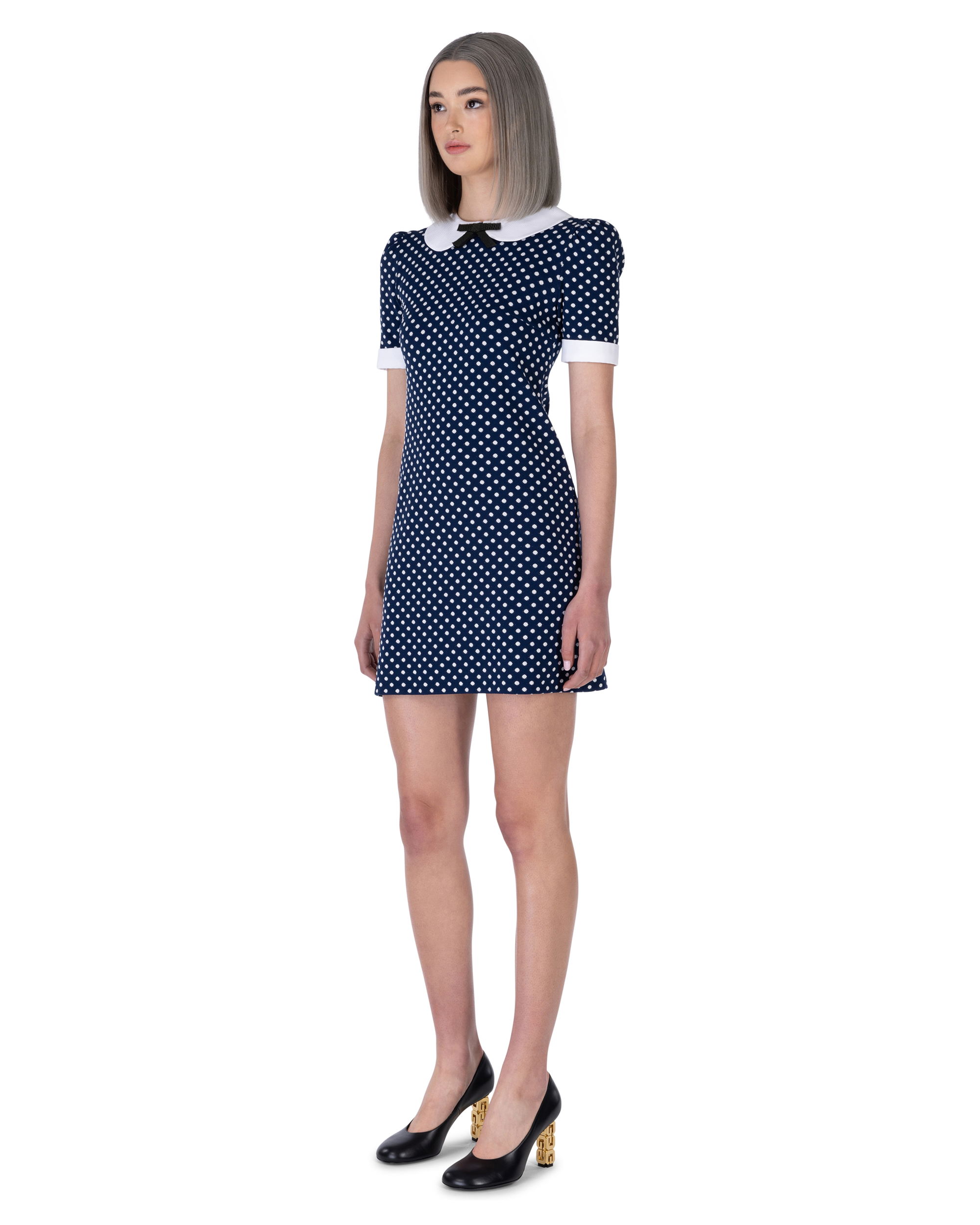 Collared Polka Dot Dress