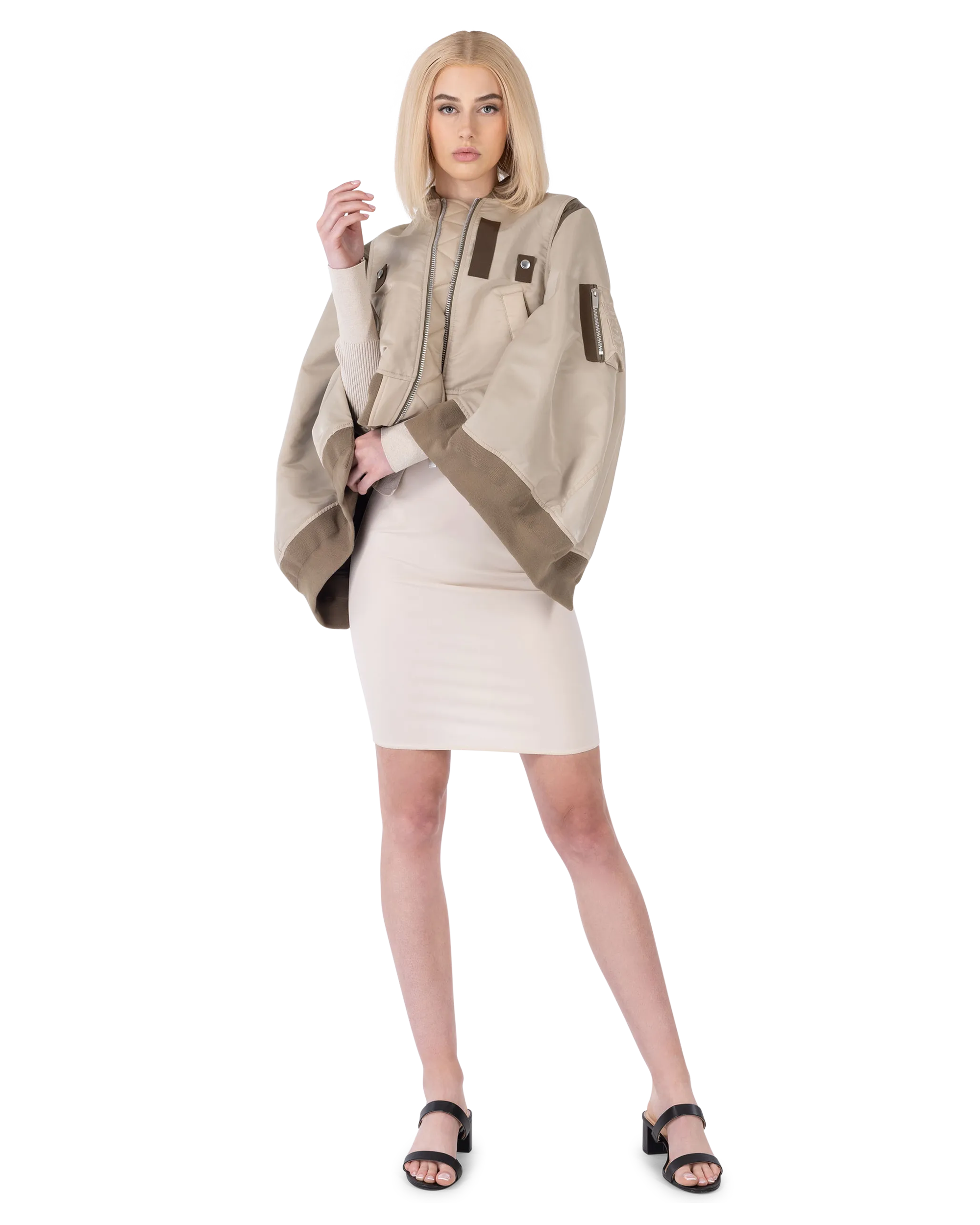 Wide Sleeve Bomber Jacket