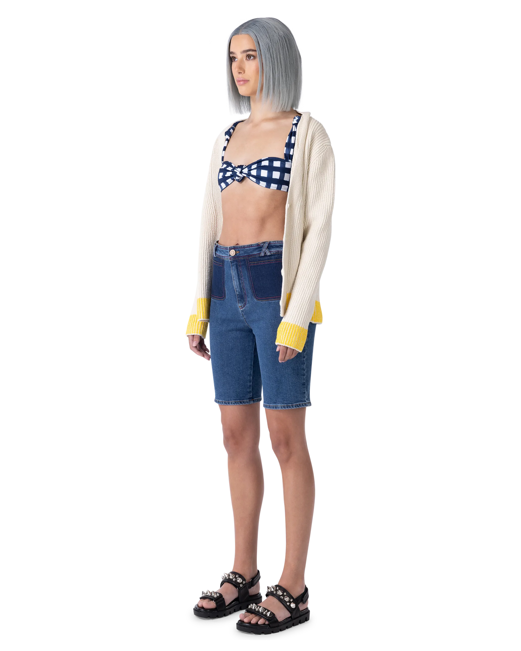 Organic Knee Length Denim Shorts