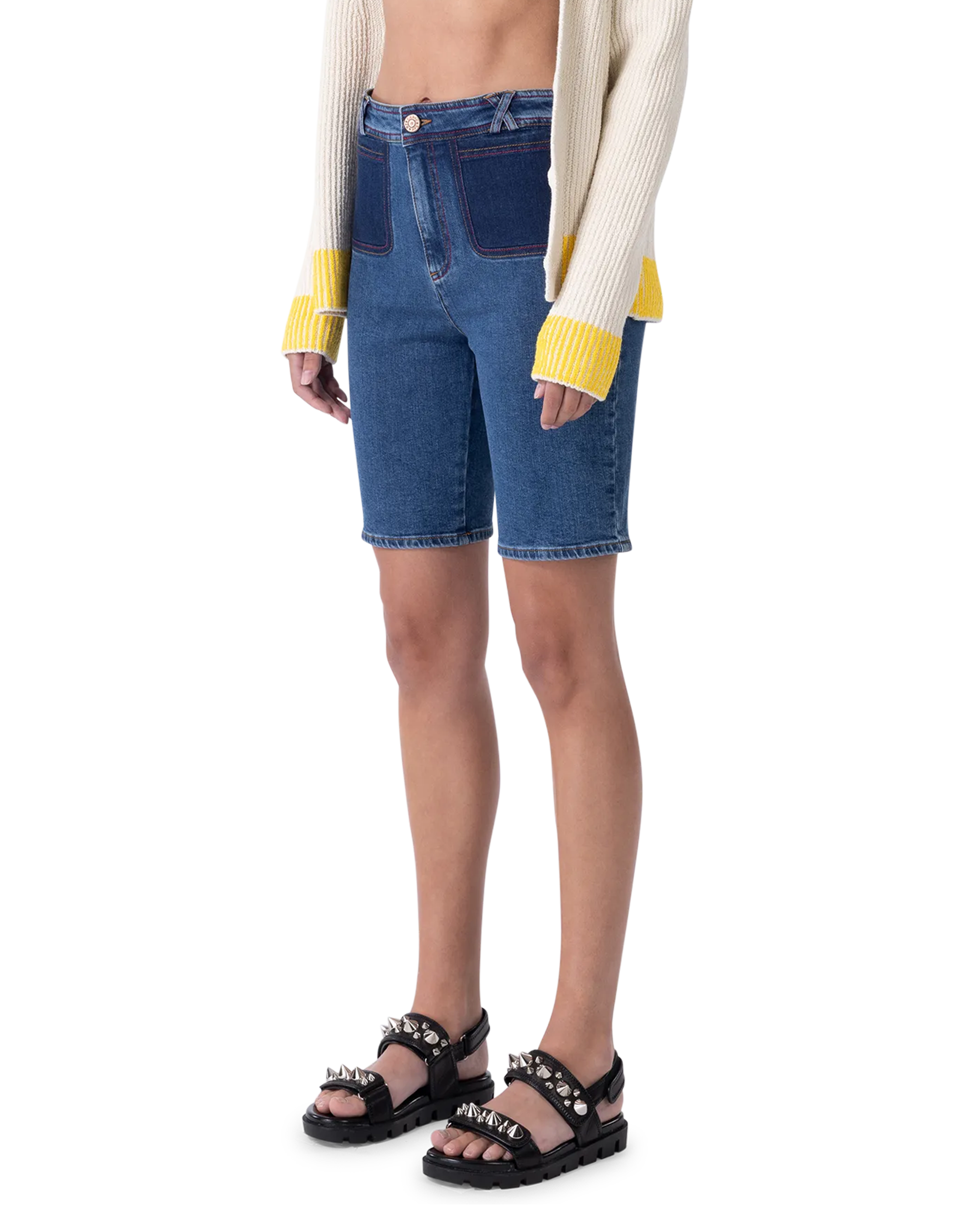 Organic Knee Length Denim Shorts