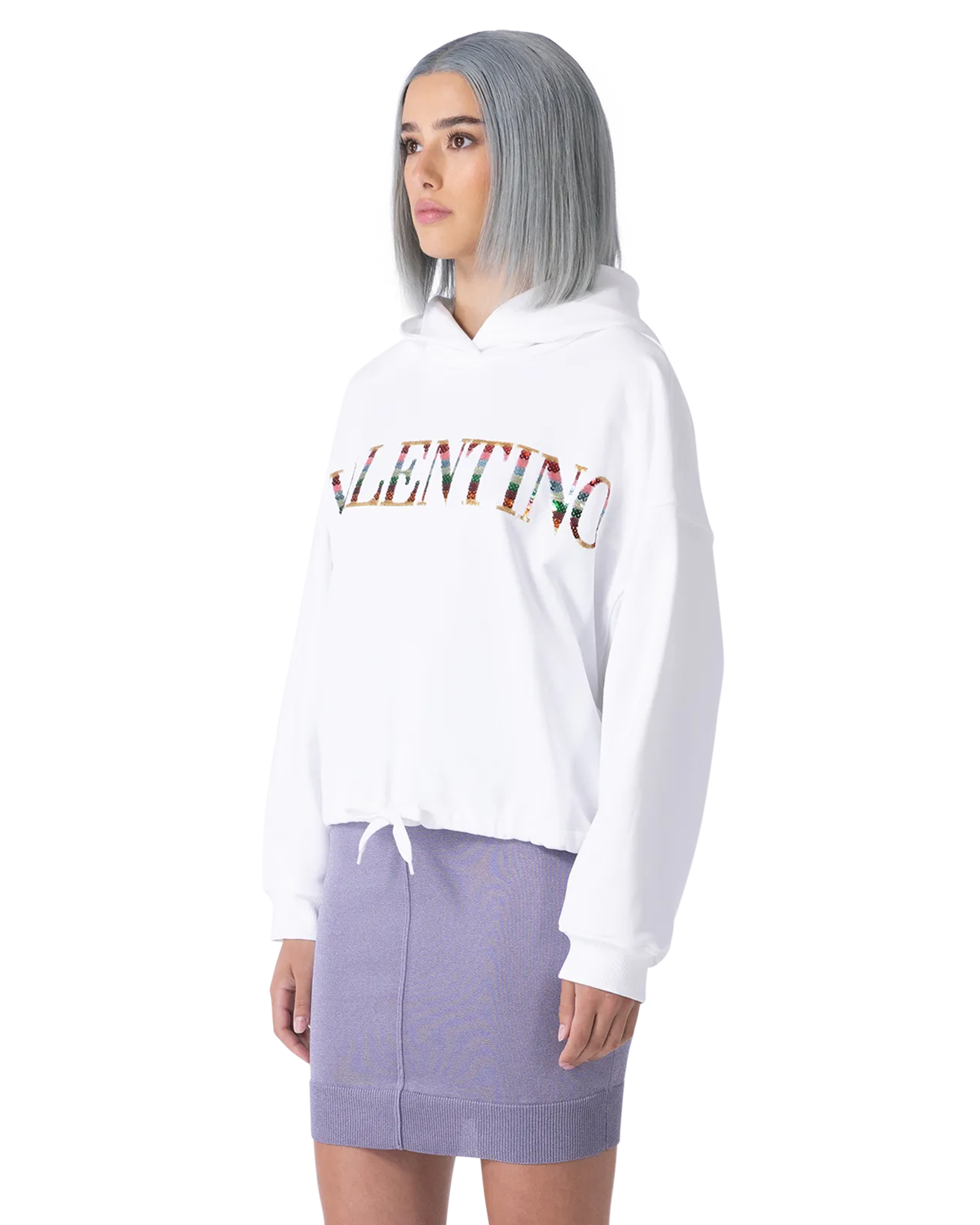 Valentino Logo Embroidered Hoodie