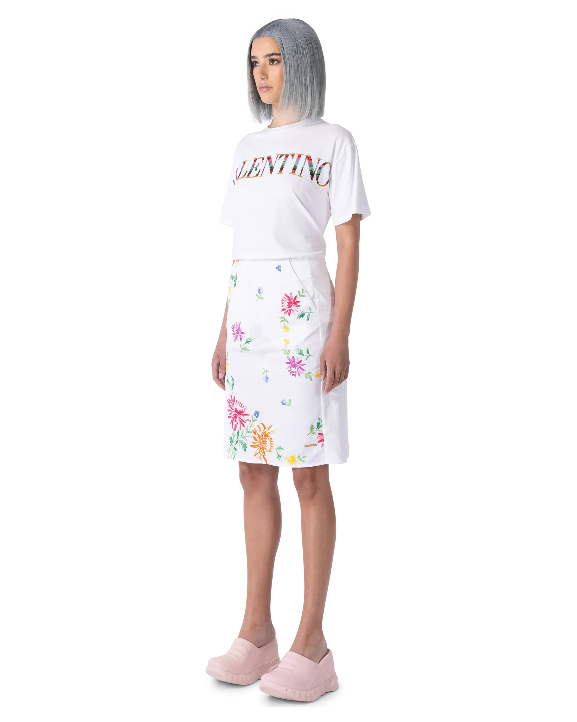 Sequined Logo Short Sleeve Tshirt