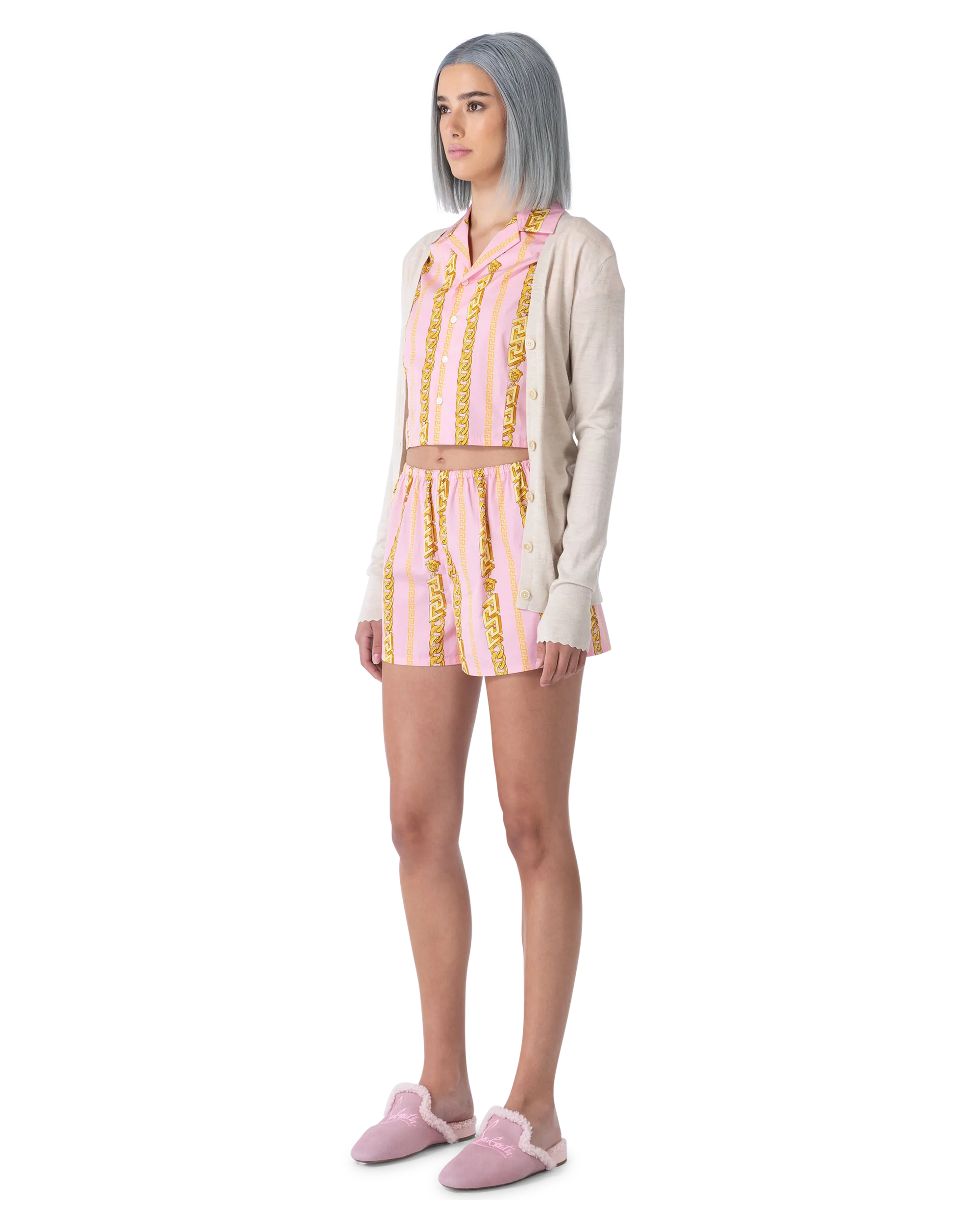 Chain Print Cotton Pyjama Shorts