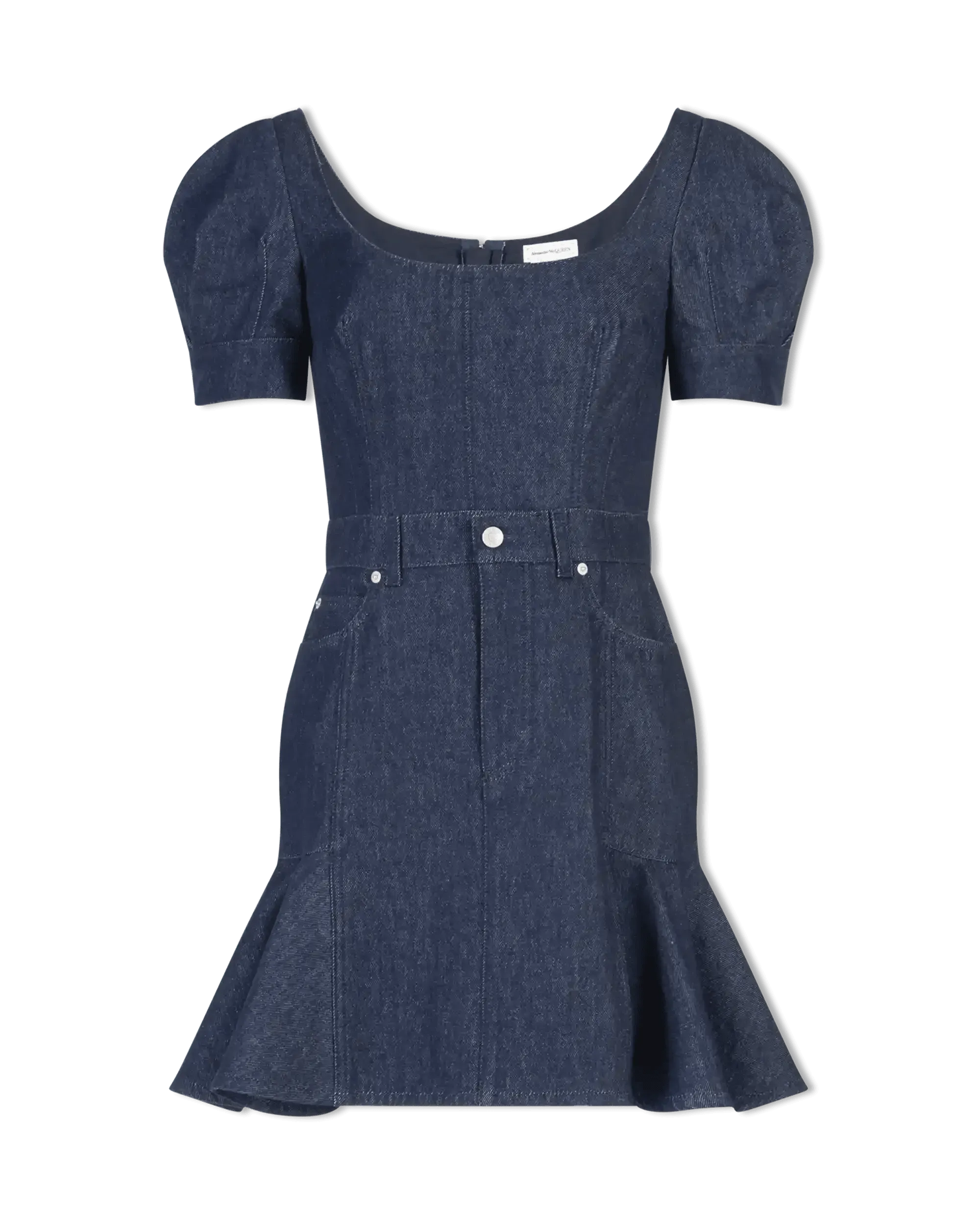 Short Sleeved Denim Dress - DIHSAN