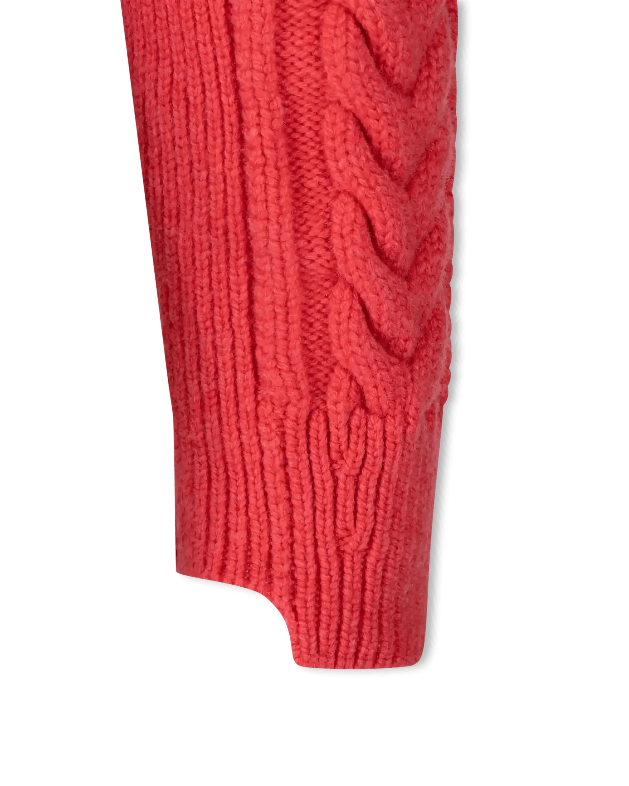 Intarsia Rib Crewneck Cropped Sweater - DIHSAN