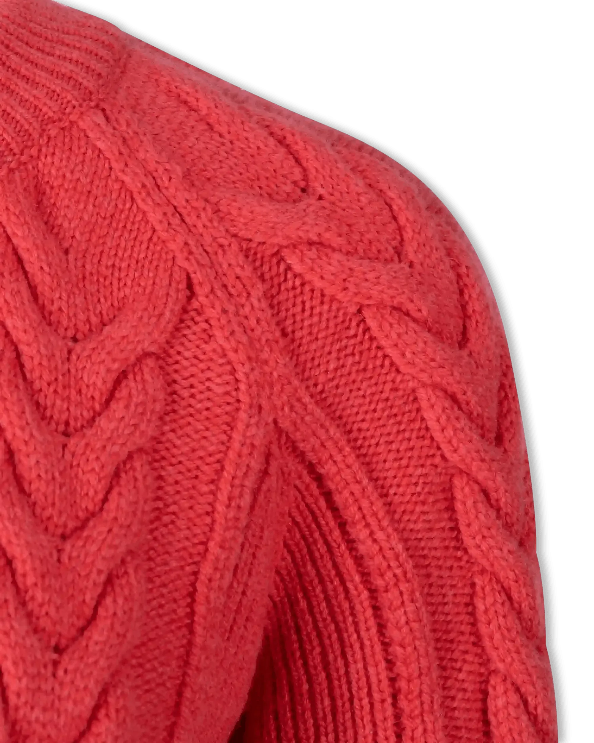 Intarsia Rib Crewneck Cropped Sweater - DIHSAN