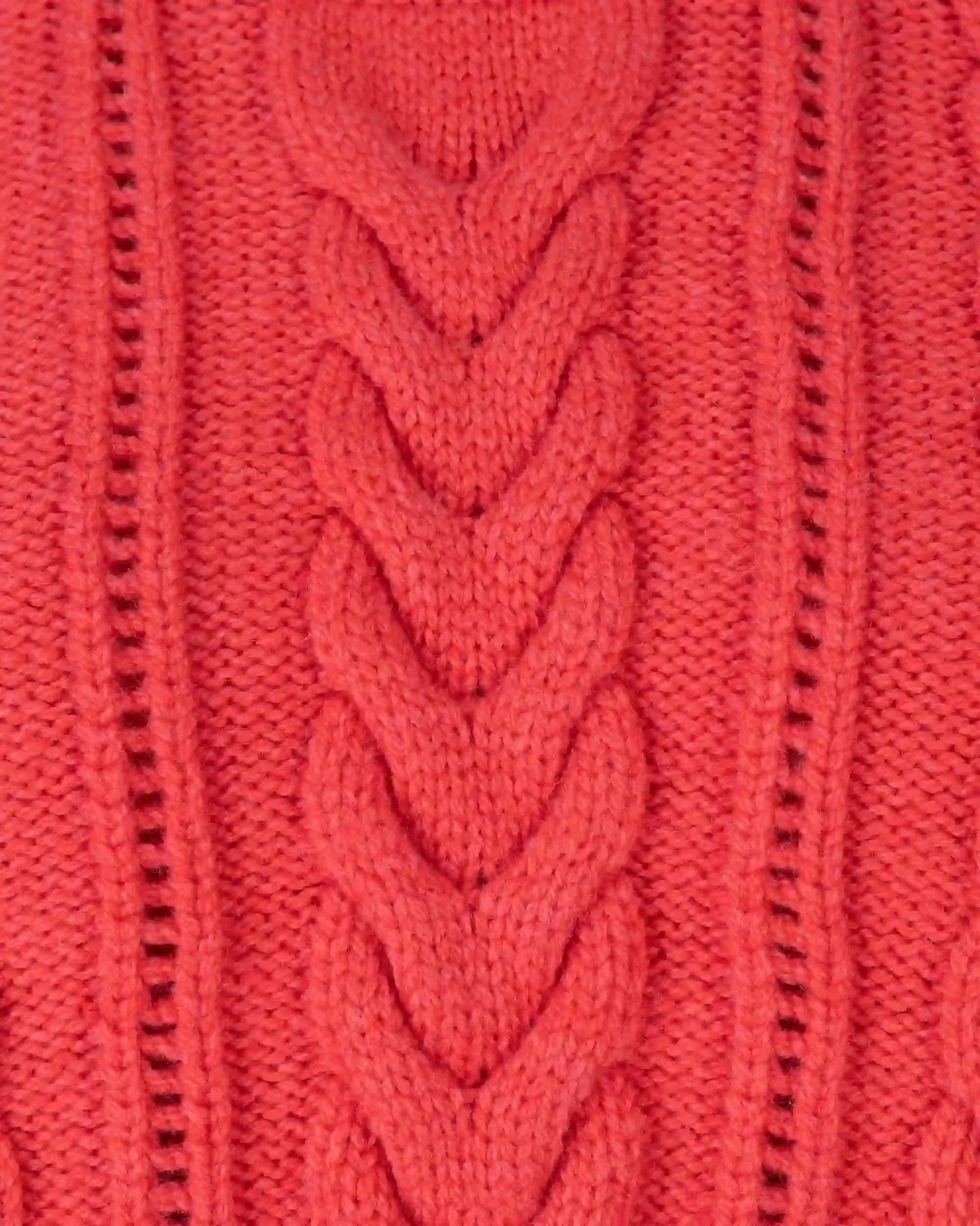 Intarsia Rib Crewneck Cropped Sweater - DIHSAN
