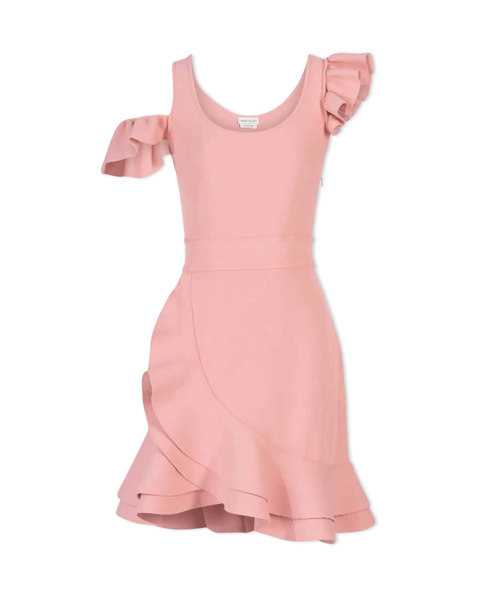 Sleeveless Knit Ruffled Mini Dress - DIHSAN