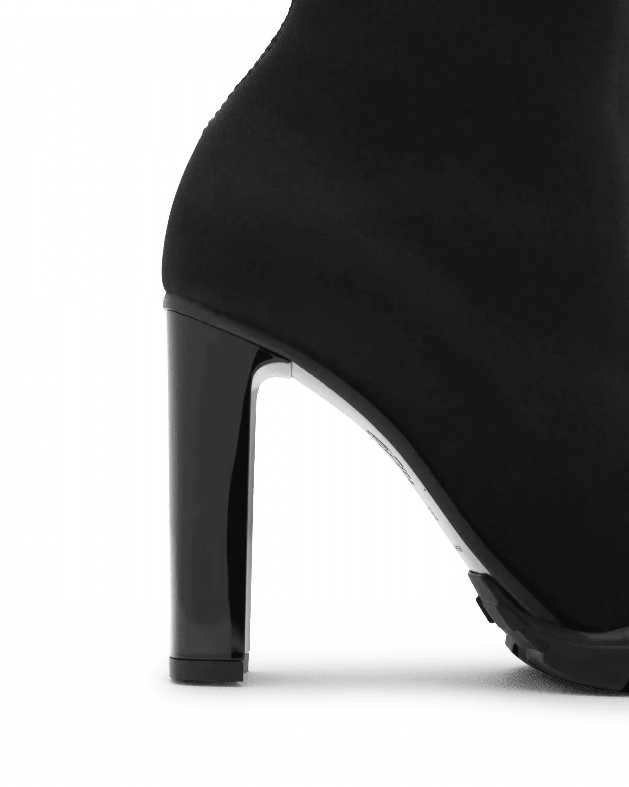 Front Zip Scuba Fabric Boots - DIHSAN