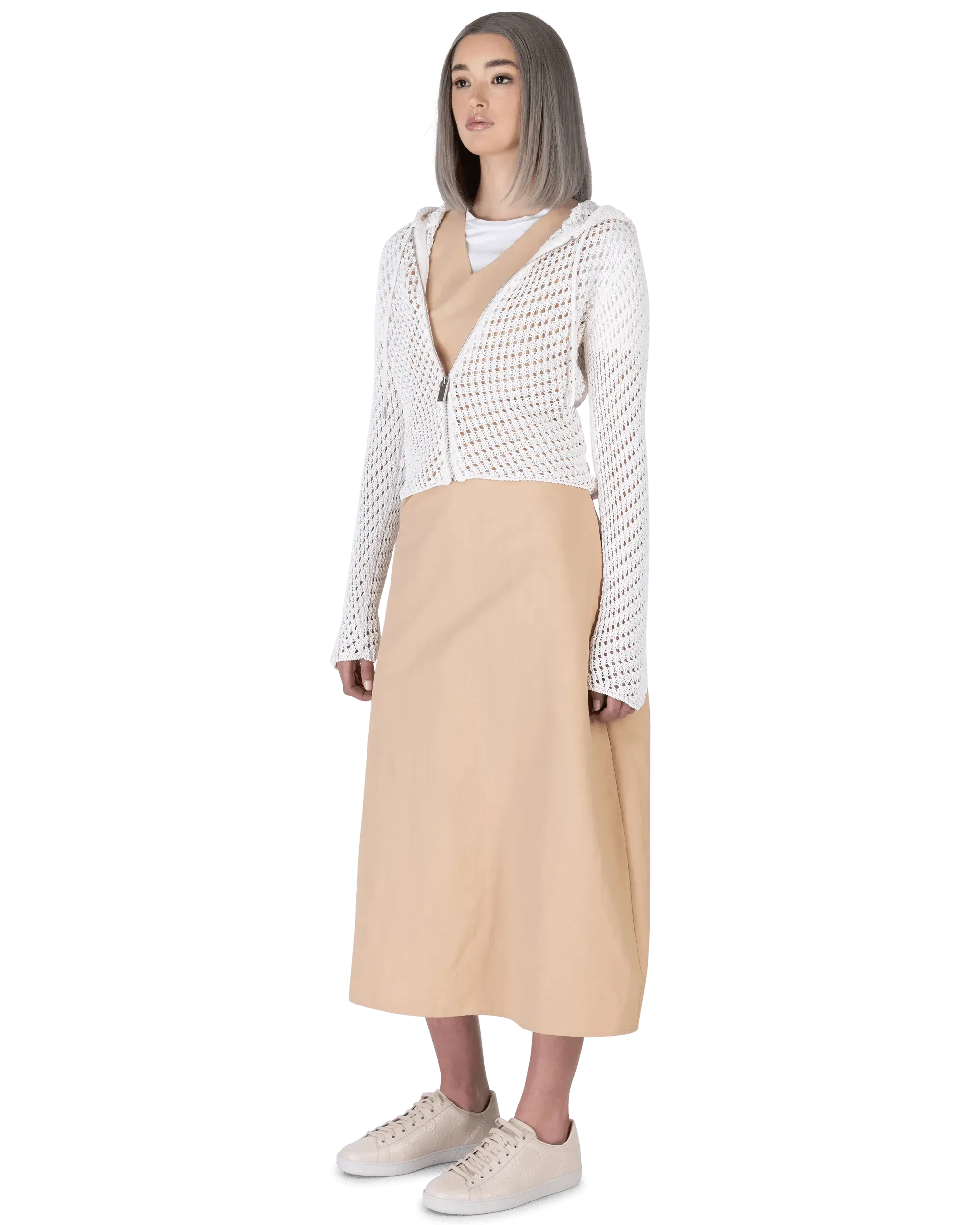 Crochet Hooded Cardigan - DIHSAN