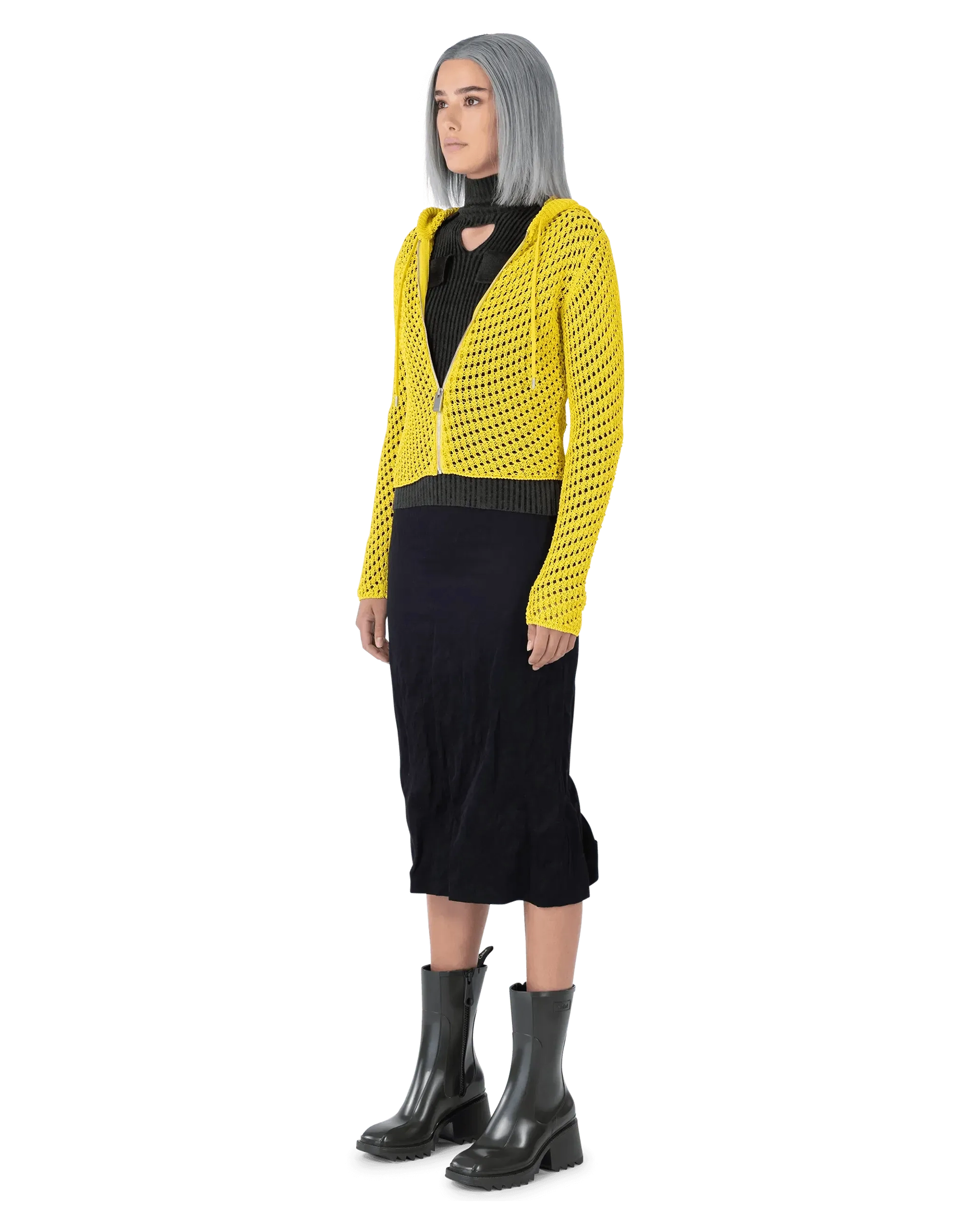 Crochet Hooded Cardigan