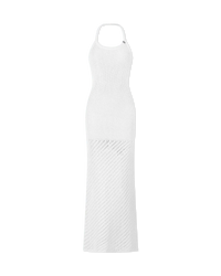 Crochet Halterneck Maxi Dress - DIHSAN