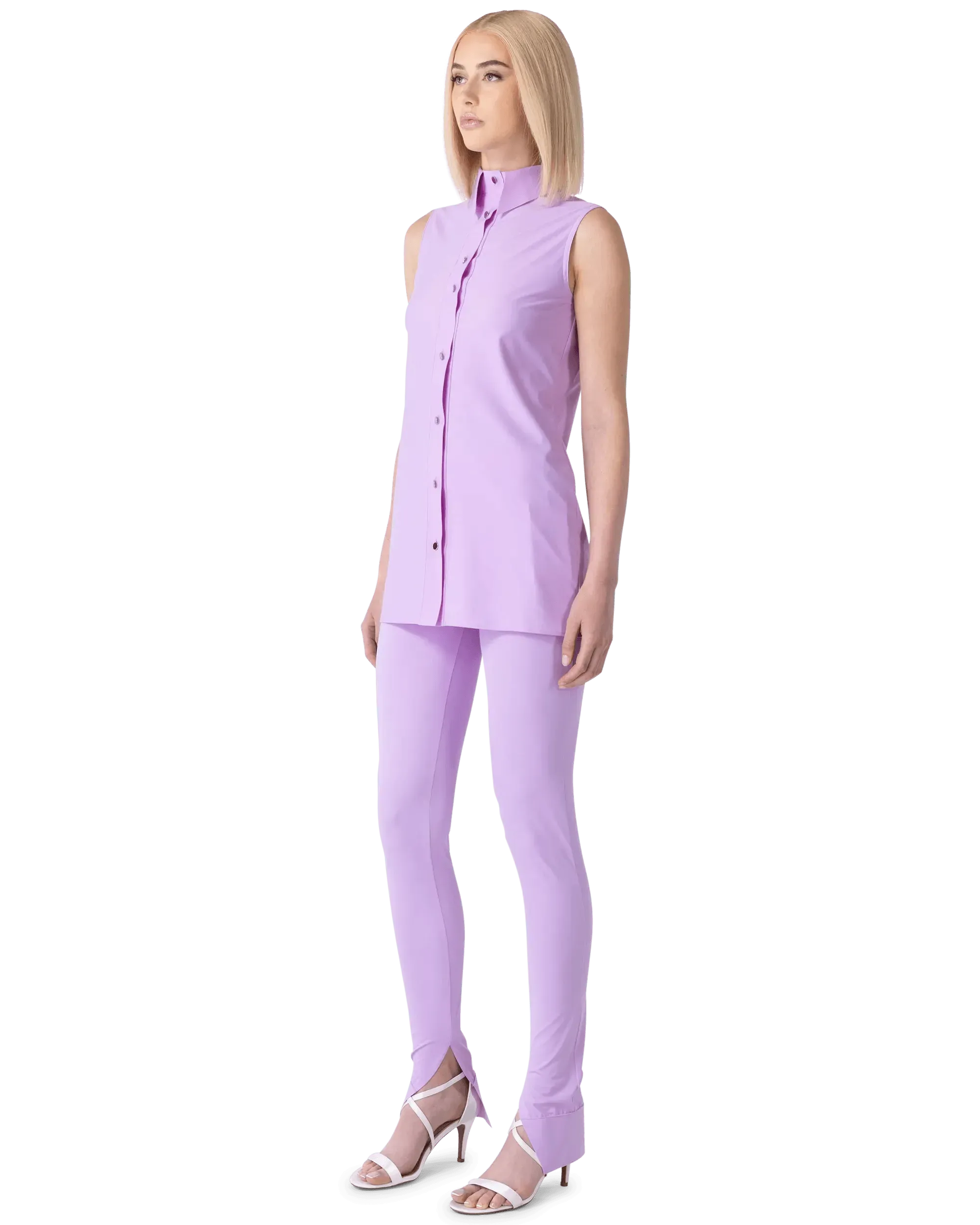 Sleeveless Rea Shirt Mini Dress - DIHSAN