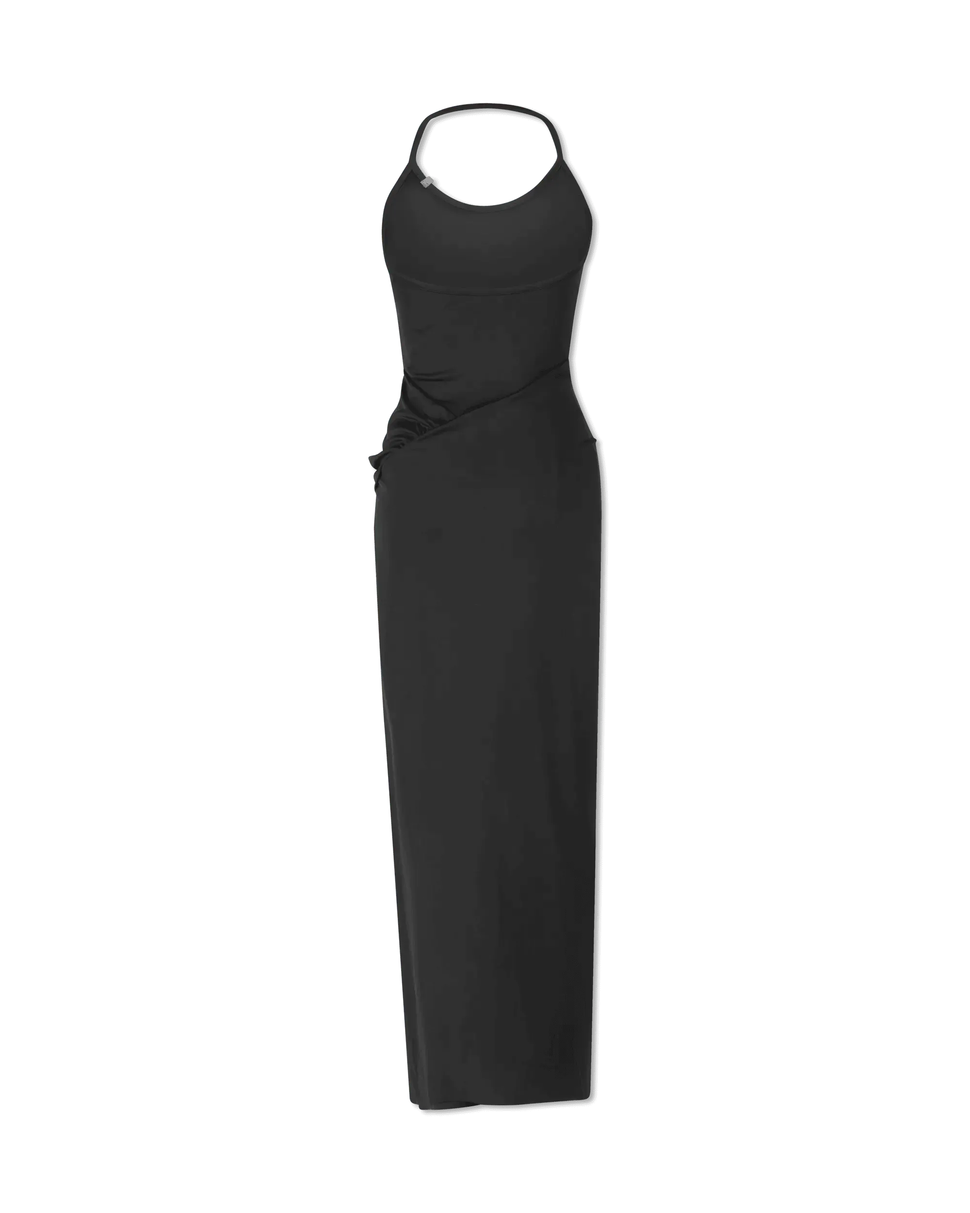 Halter Front Knotted Maxi Dress - DIHSAN