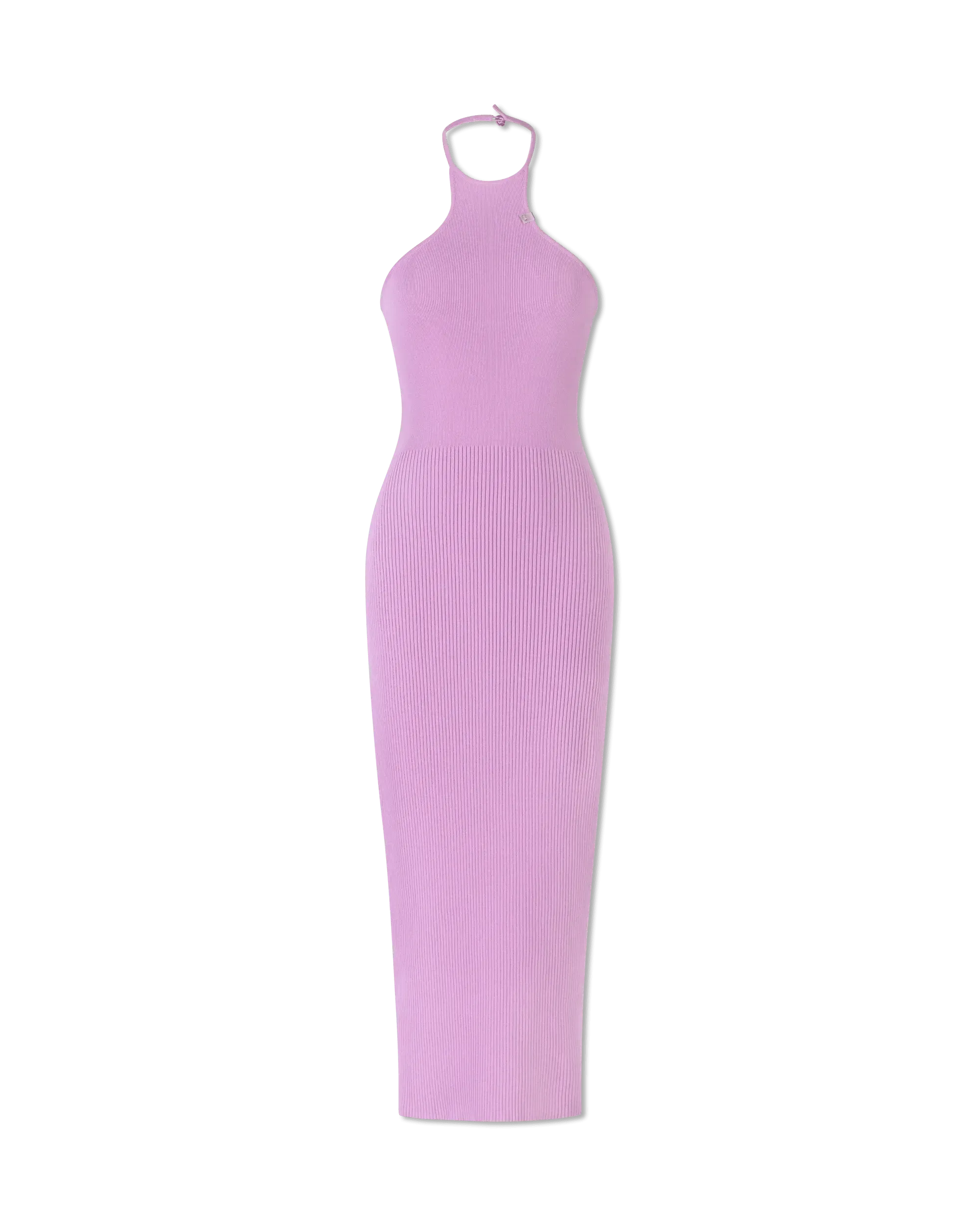 Ribbed Knit Halterneck Tank Maxi Dress - DIHSAN