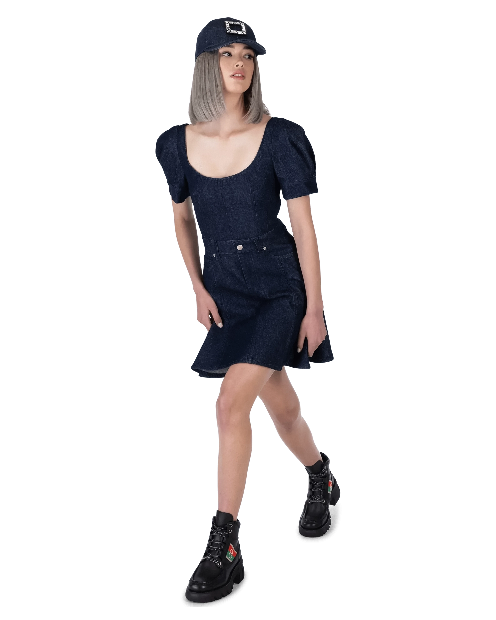 Short Sleeved Denim Dress