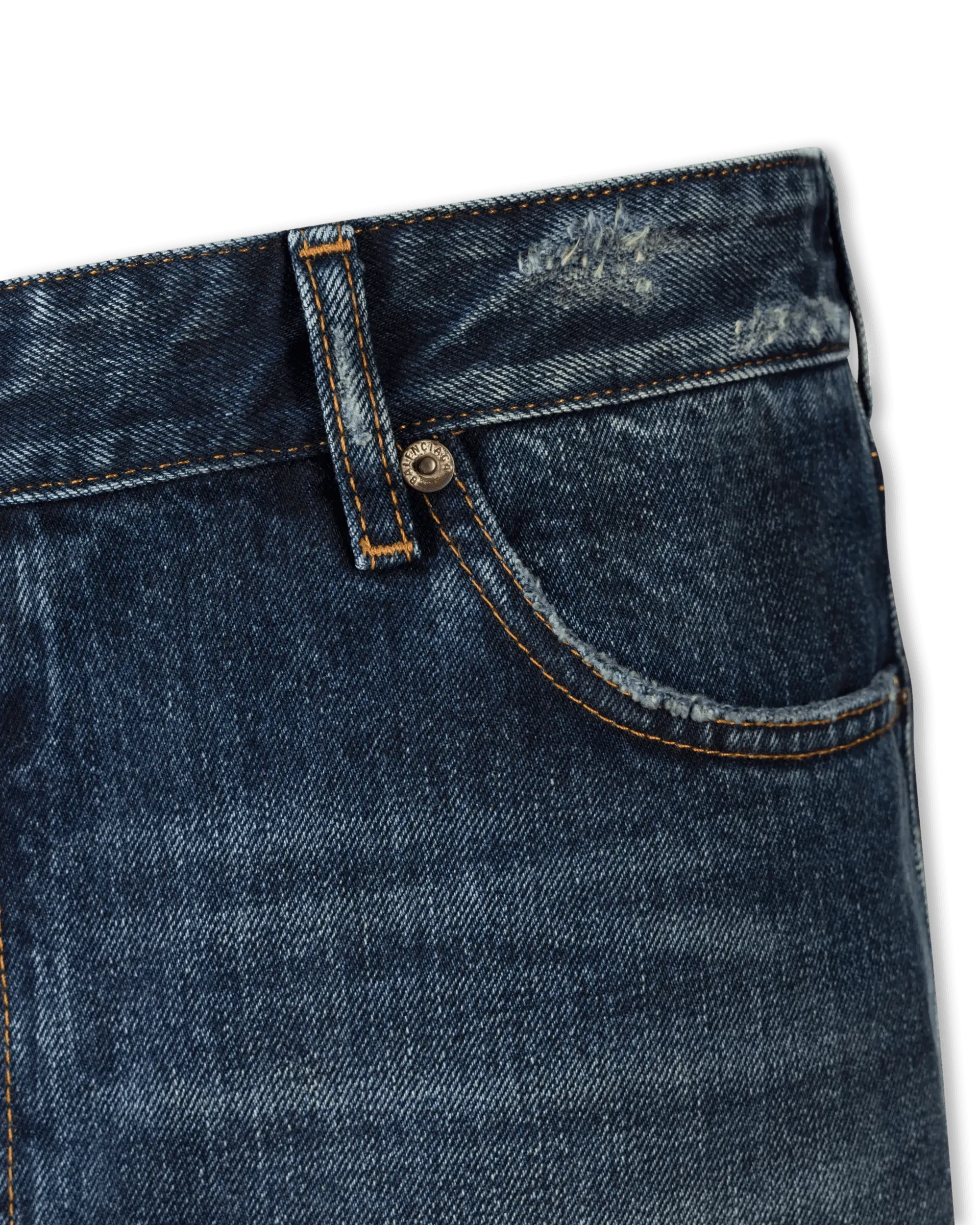 Frayed Hem Japanese Denim Pants - DIHSAN