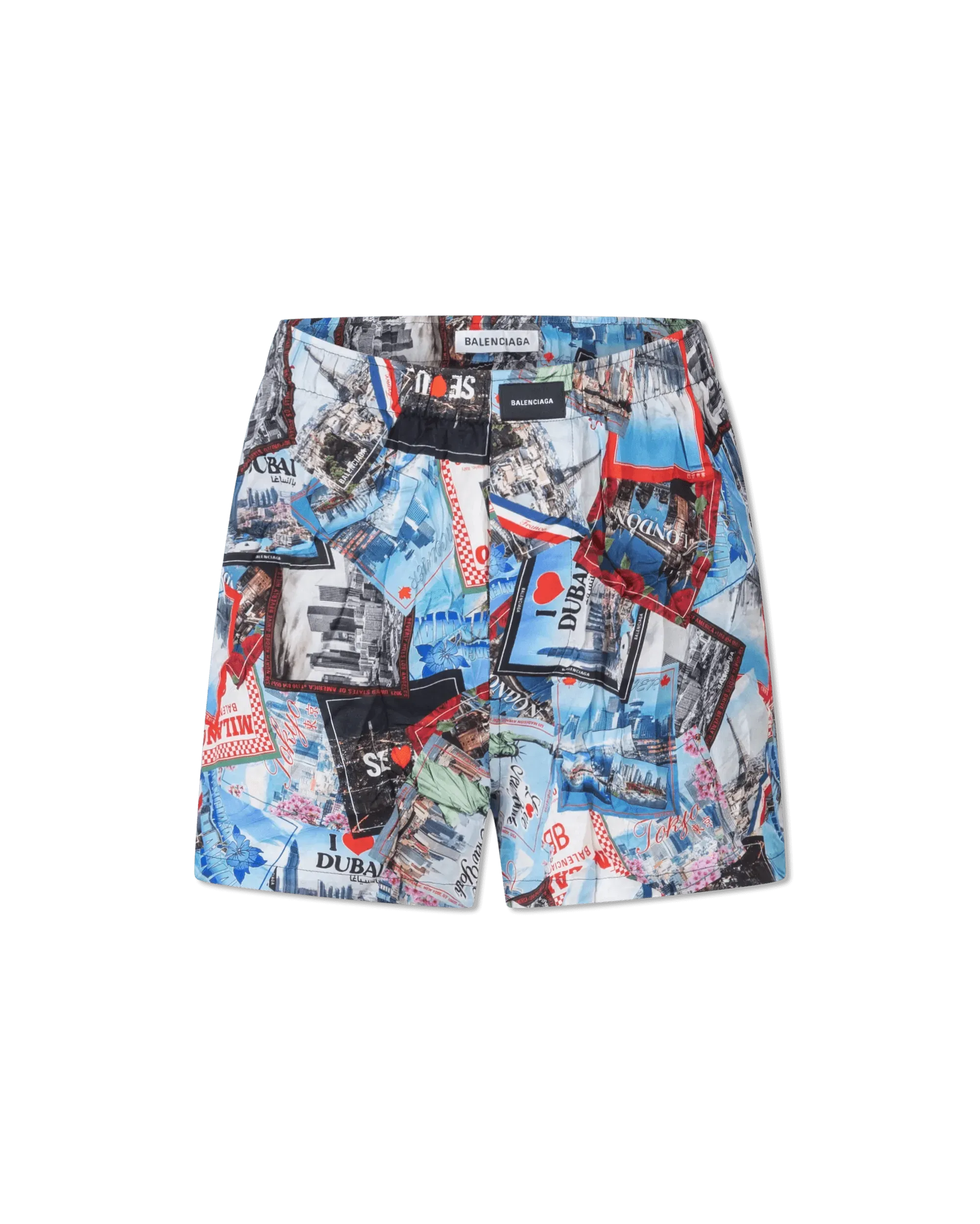 Mix Scarves Silk Pyjama Shorts - DIHSAN