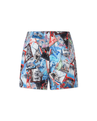 Mix Scarves Silk Pyjama Shorts - DIHSAN