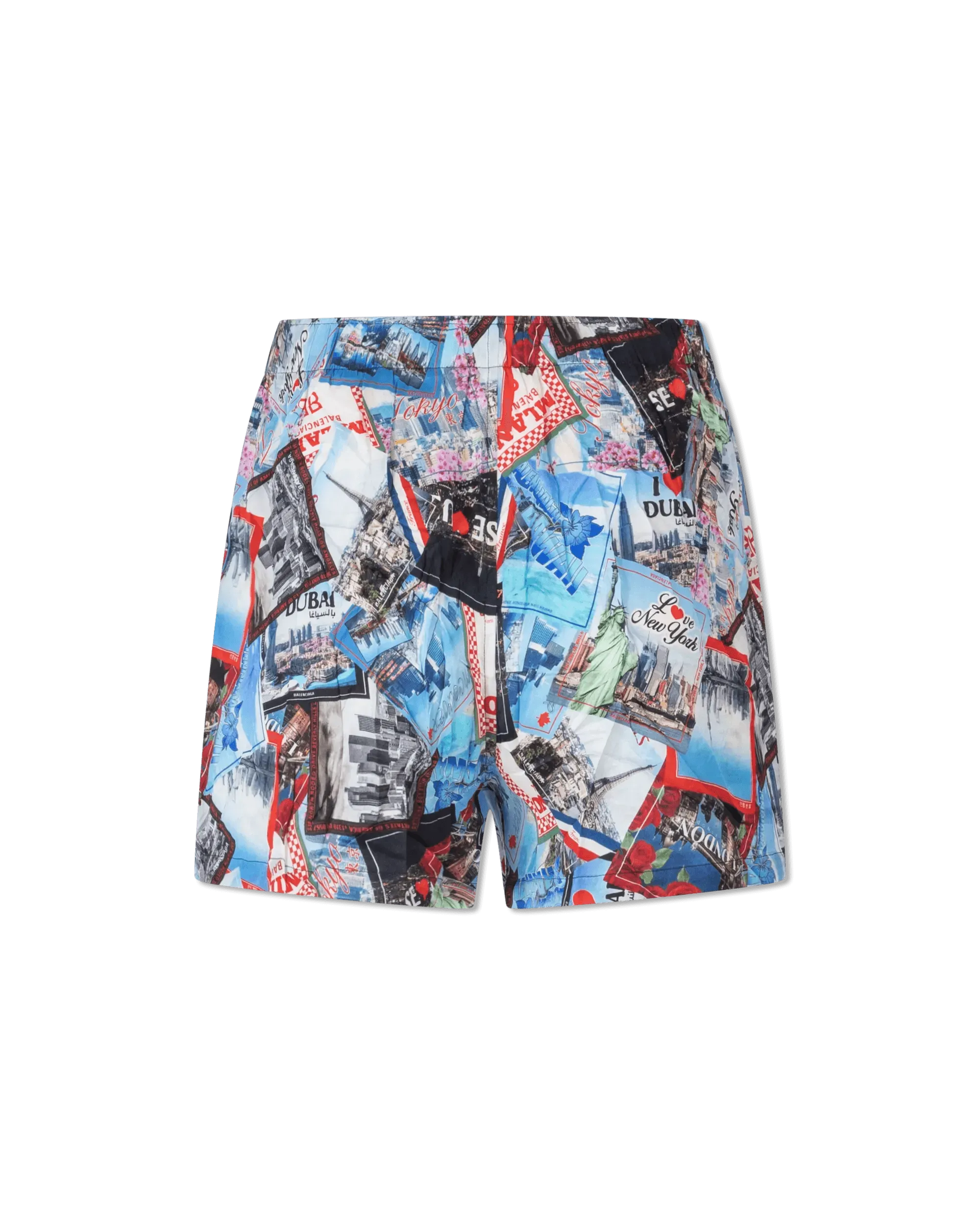 Mix Scarves Silk Pyjama Shorts - DIHSAN