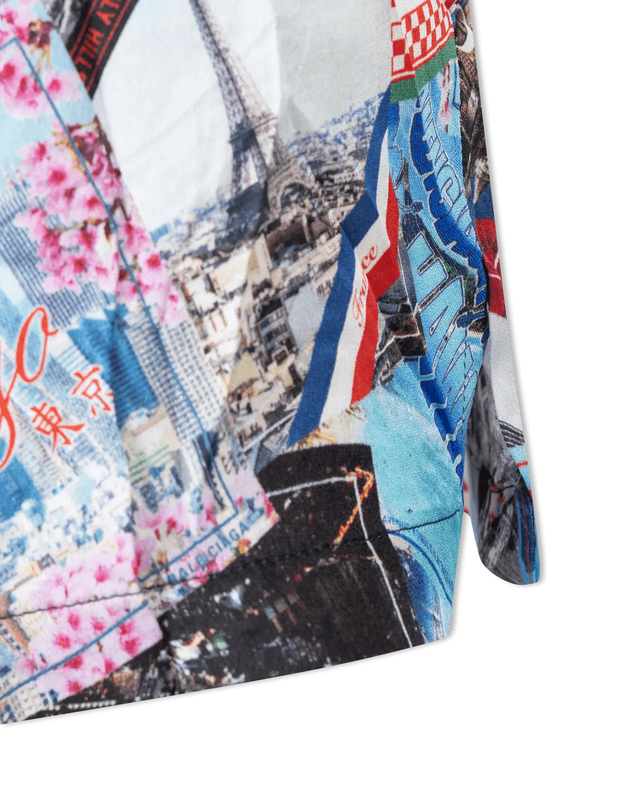 Mix Scarves Silk Pyjama Shorts - DIHSAN