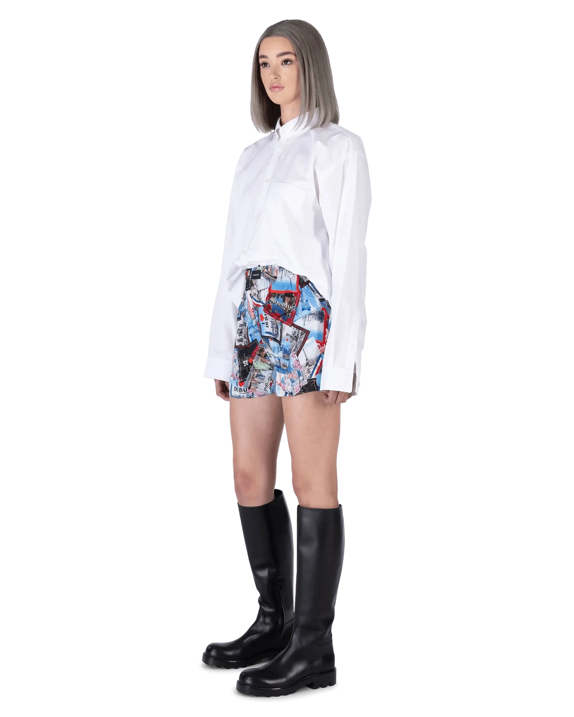 Mix Scarves Silk Pyjama Shorts