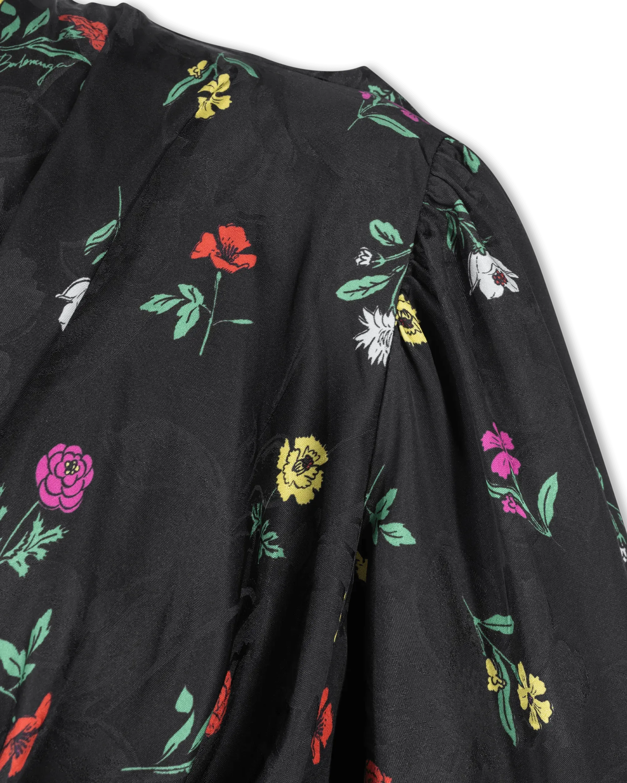 Falling Flowers Jacquard Dress - DIHSAN