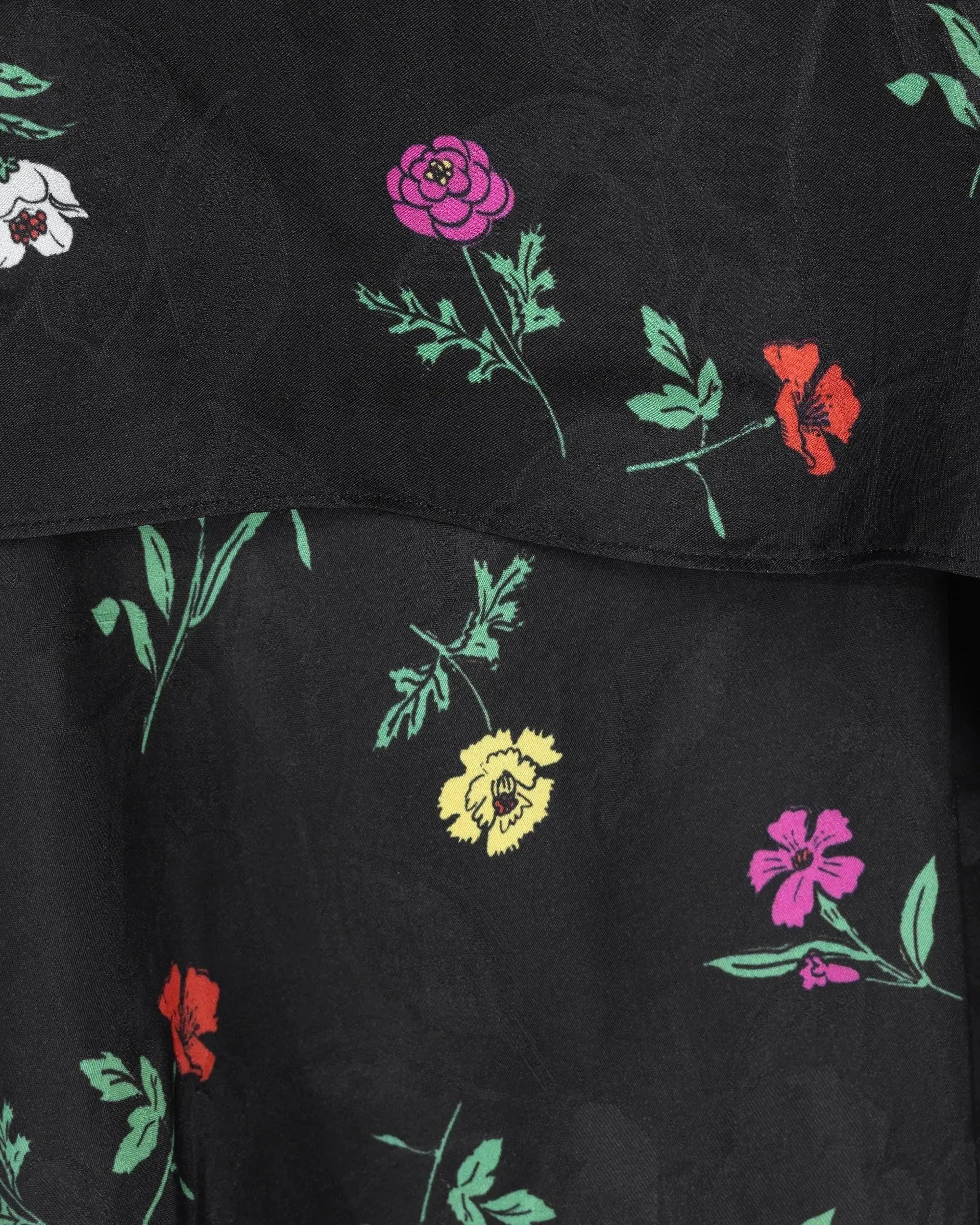 Falling Flowers Jacquard Dress - DIHSAN