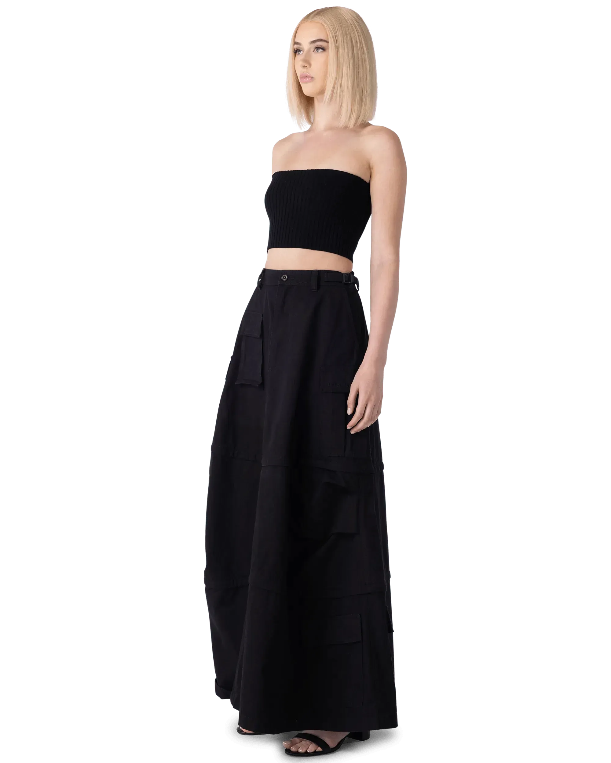 Cotton Ripstop Maxi Cargo Skirt - DIHSAN