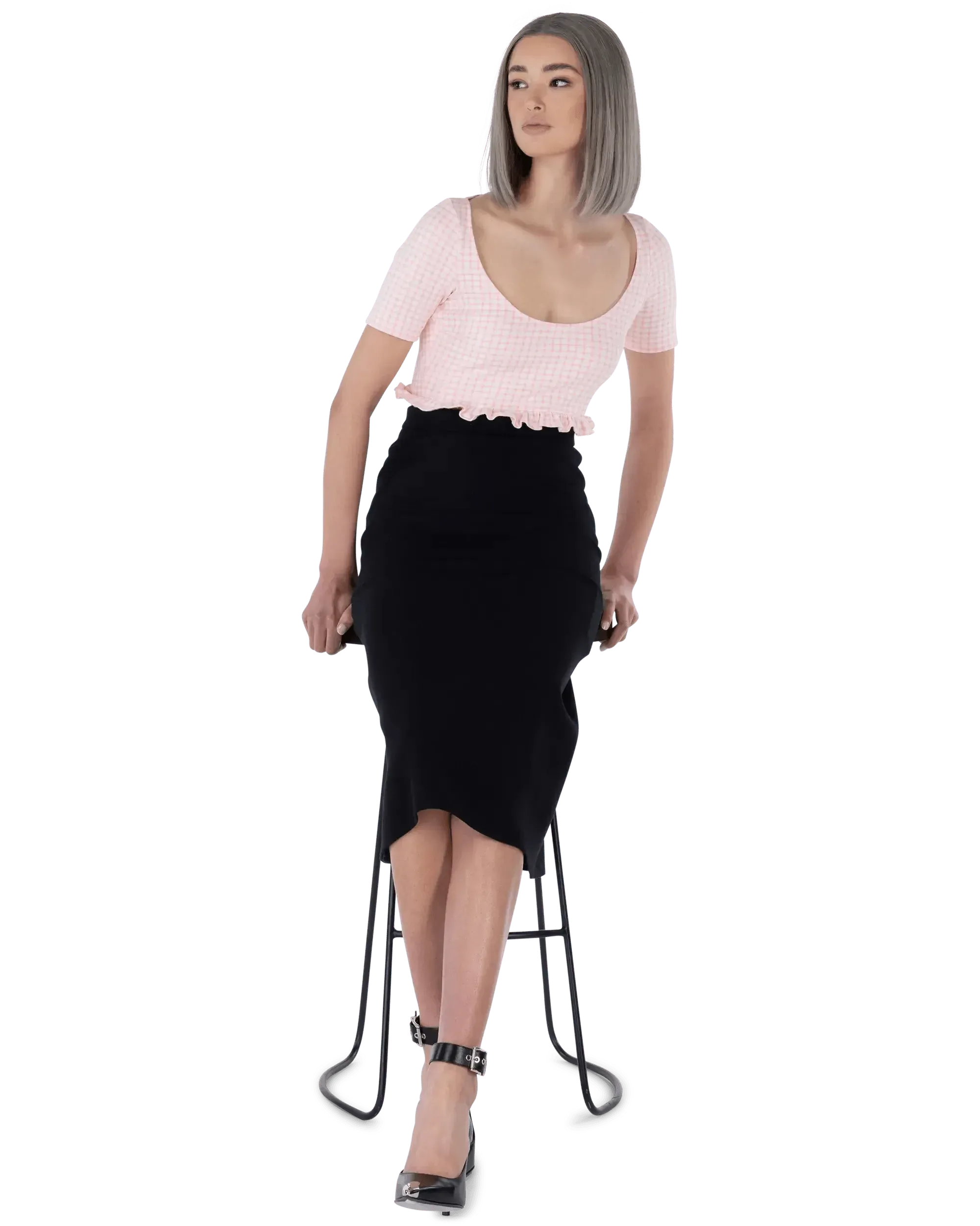 Barathea Push-Up Skirt - DIHSAN