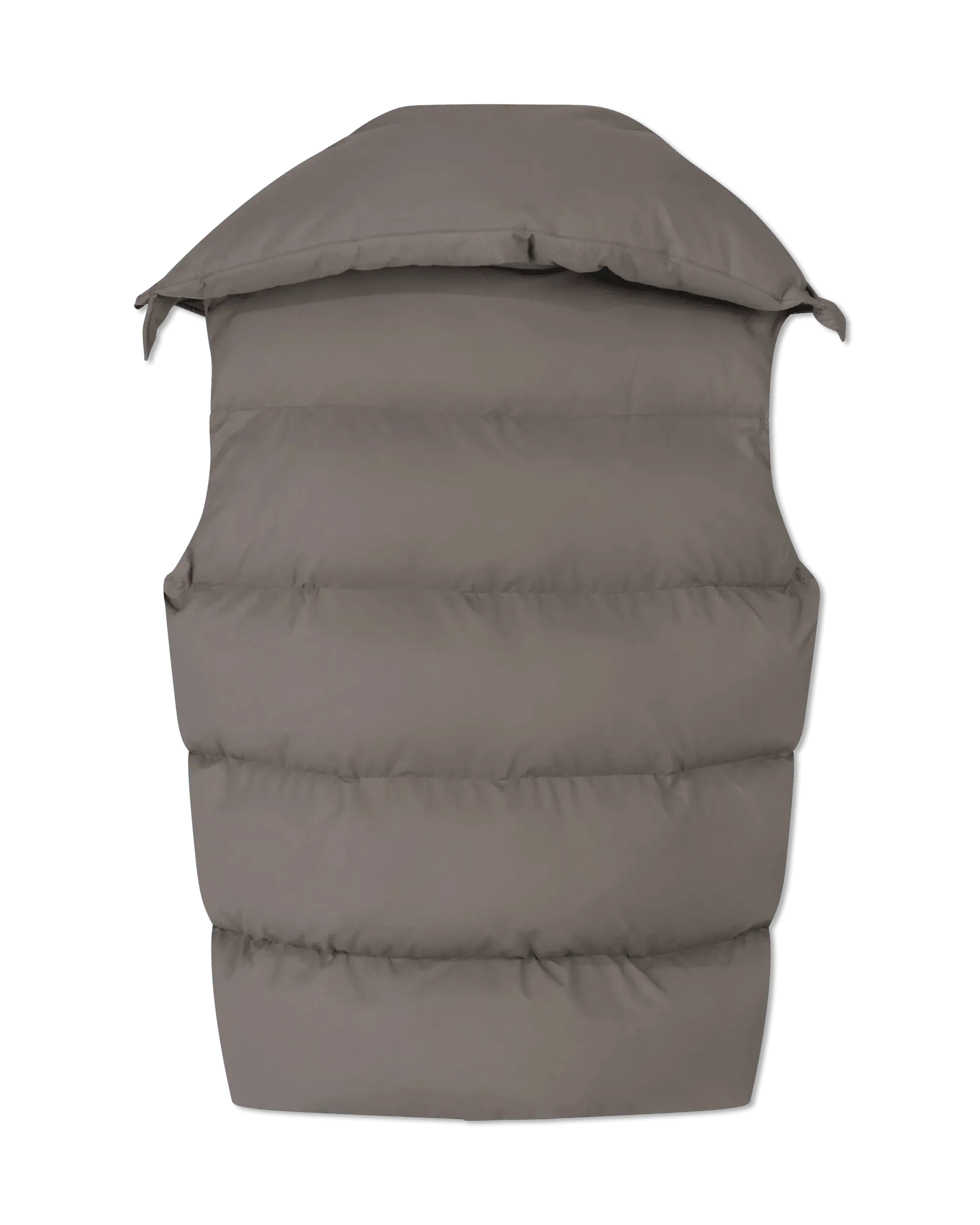 Nylon Canvas Sleeveless CB Puffer Jacket - DIHSAN