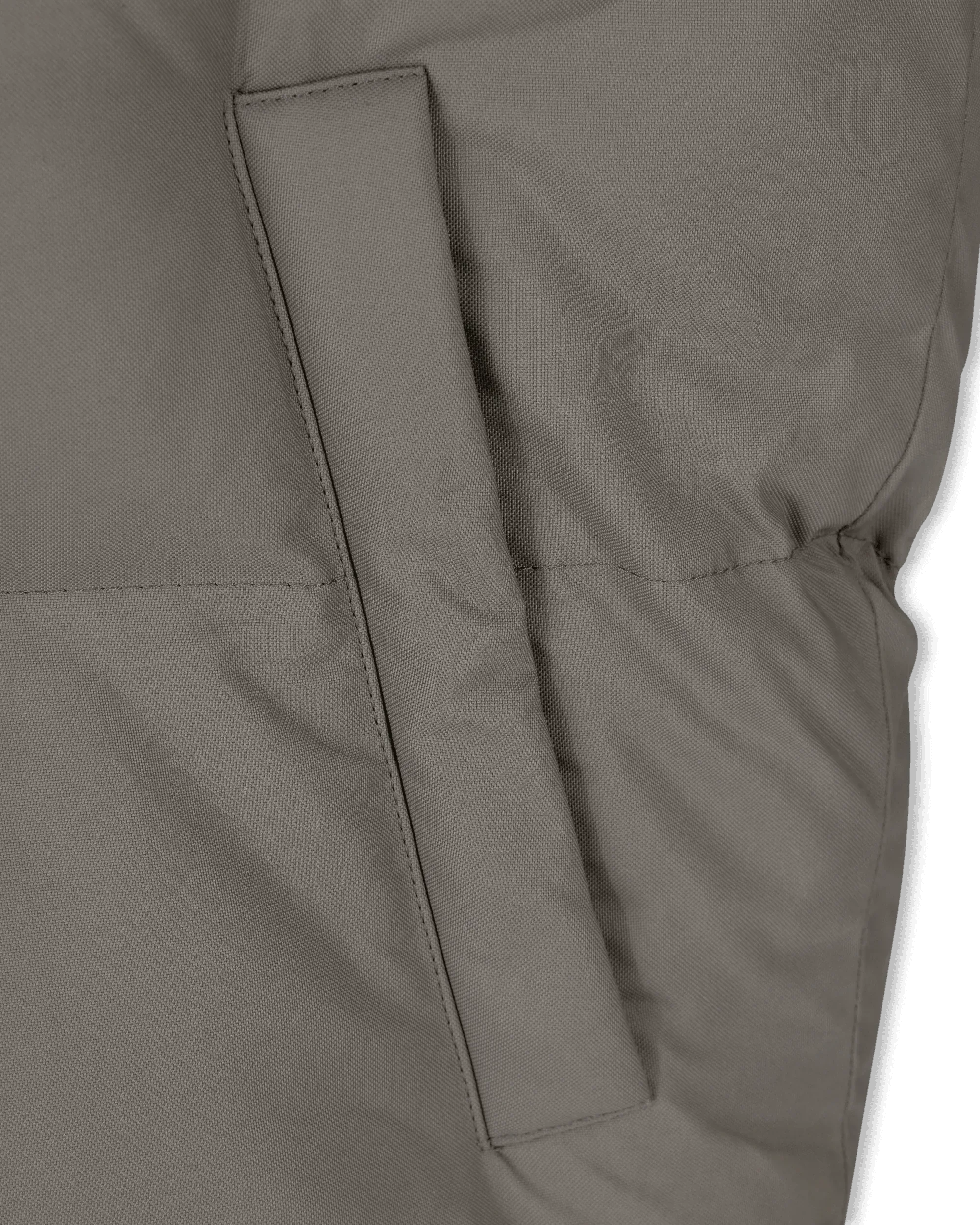 Nylon Canvas Sleeveless CB Puffer Jacket - DIHSAN