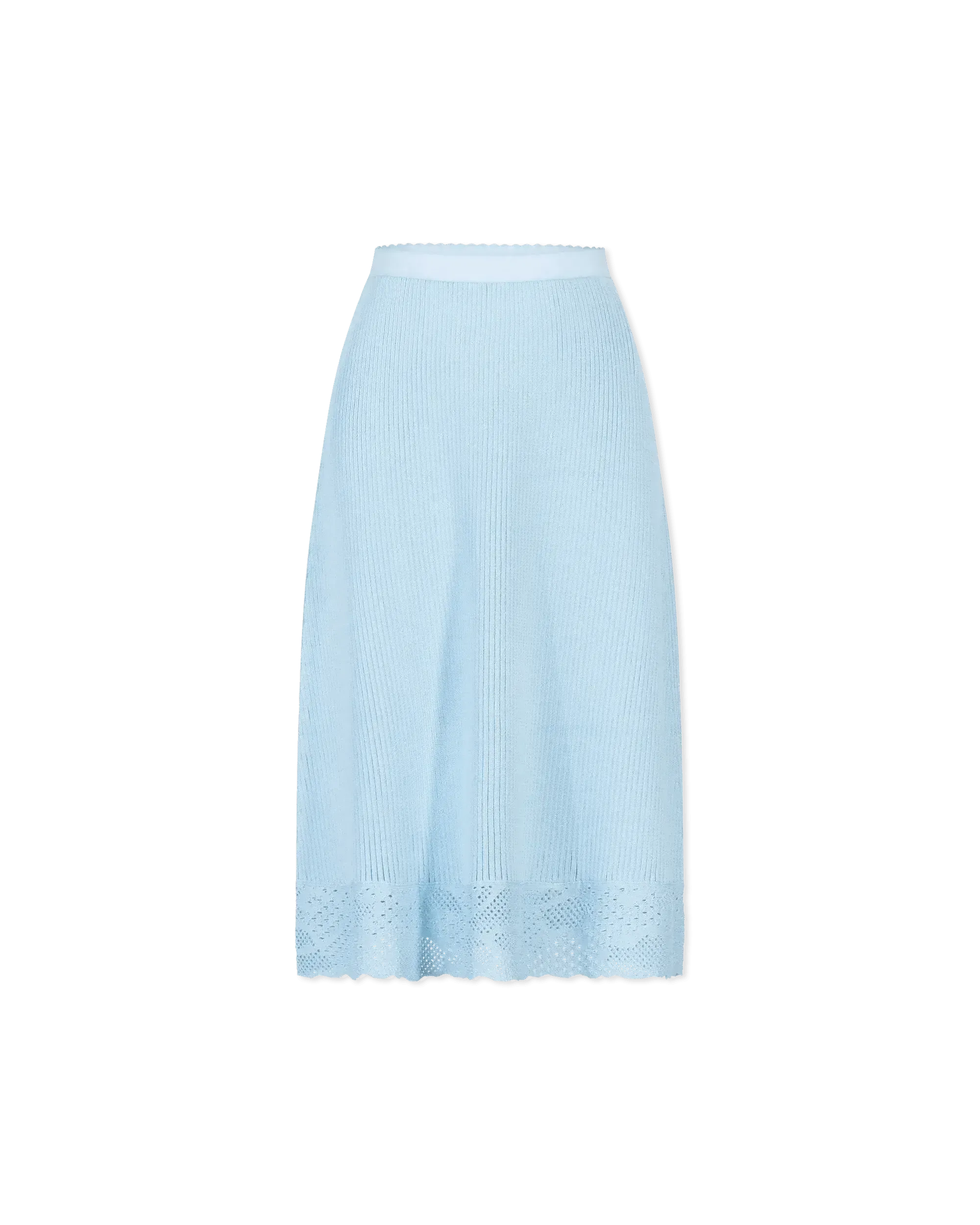 Lace Viscose Knit Slip Skirt - DIHSAN