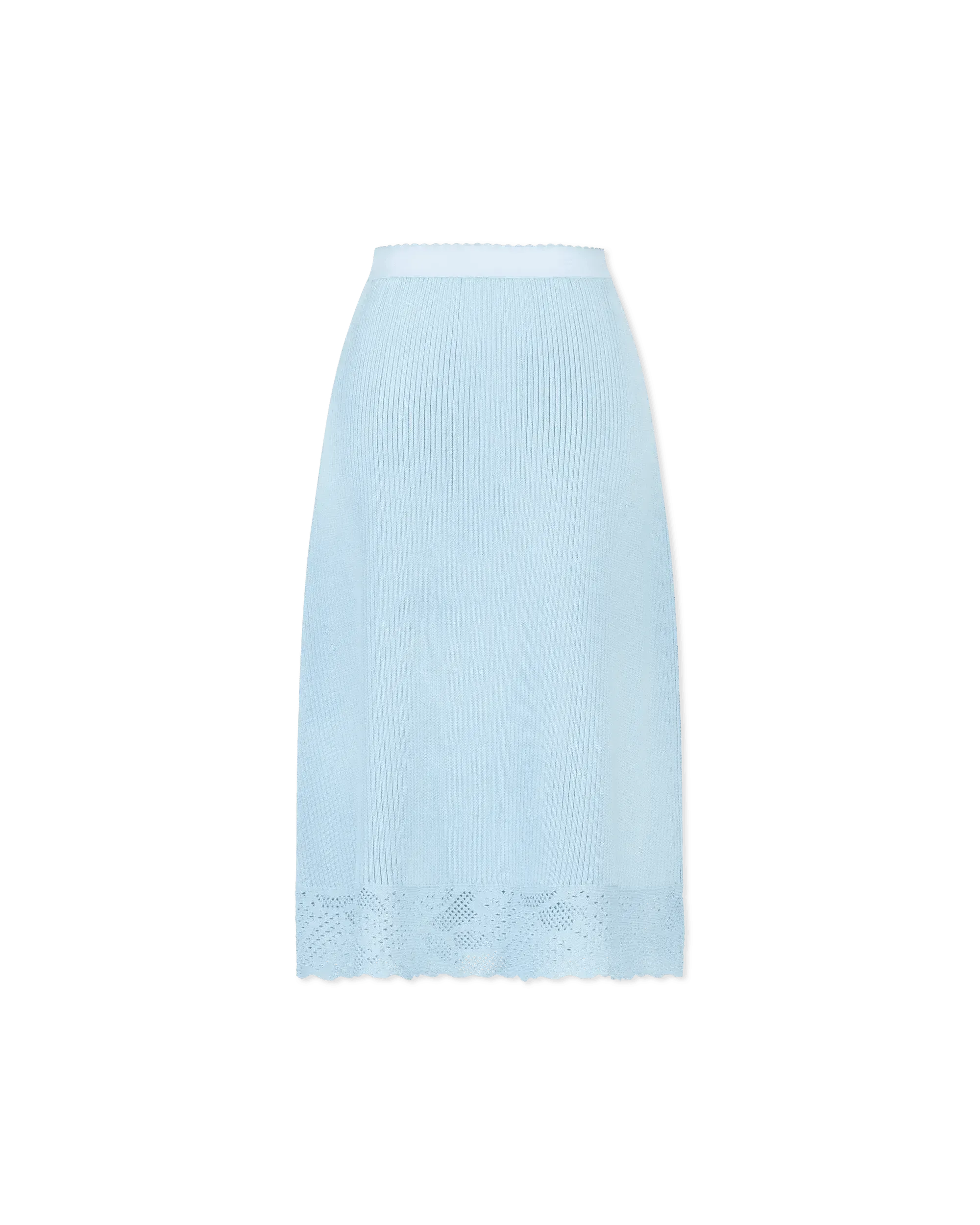 Lace Viscose Knit Slip Skirt - DIHSAN