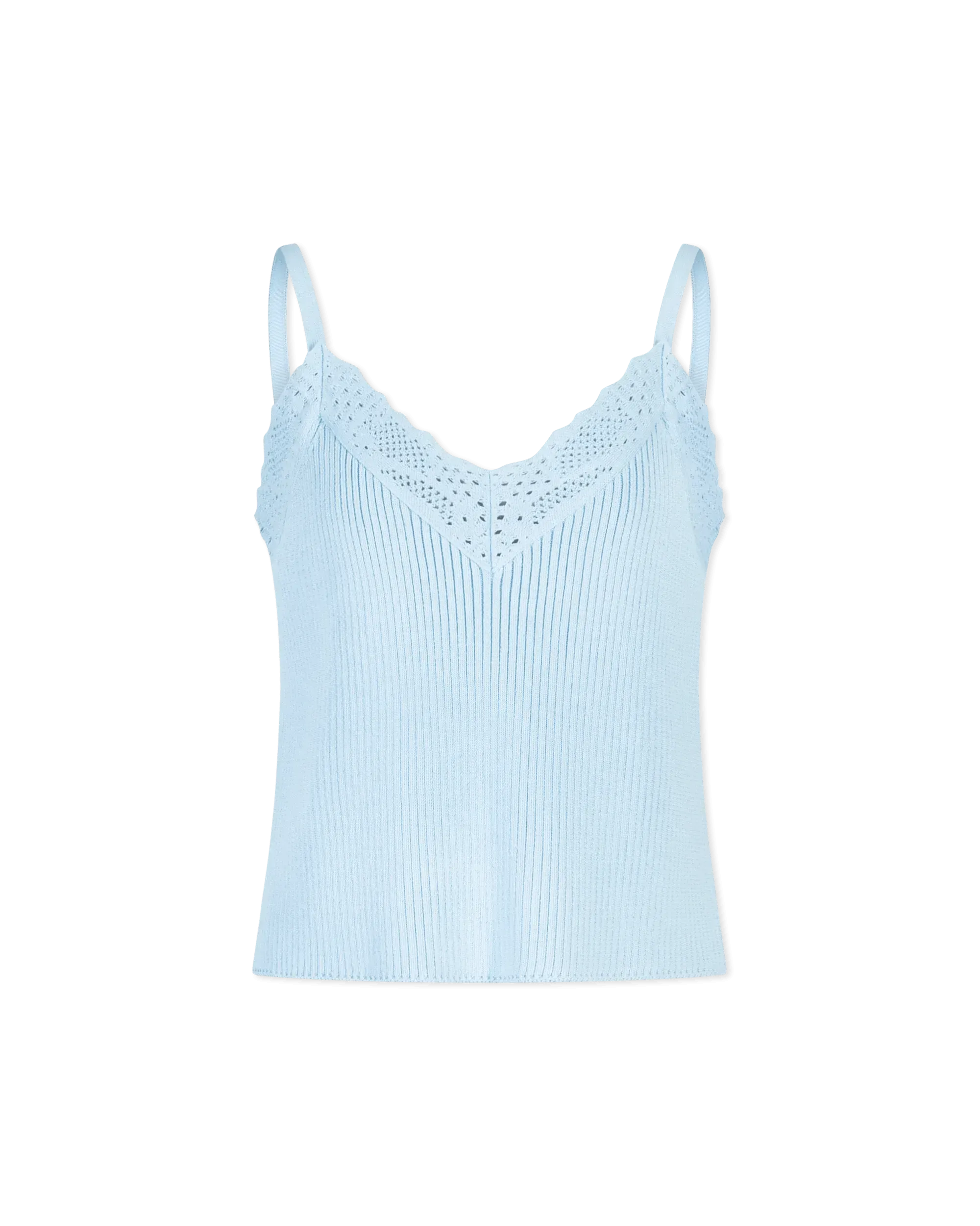 Lace Viscose Knit Slip Top - DIHSAN