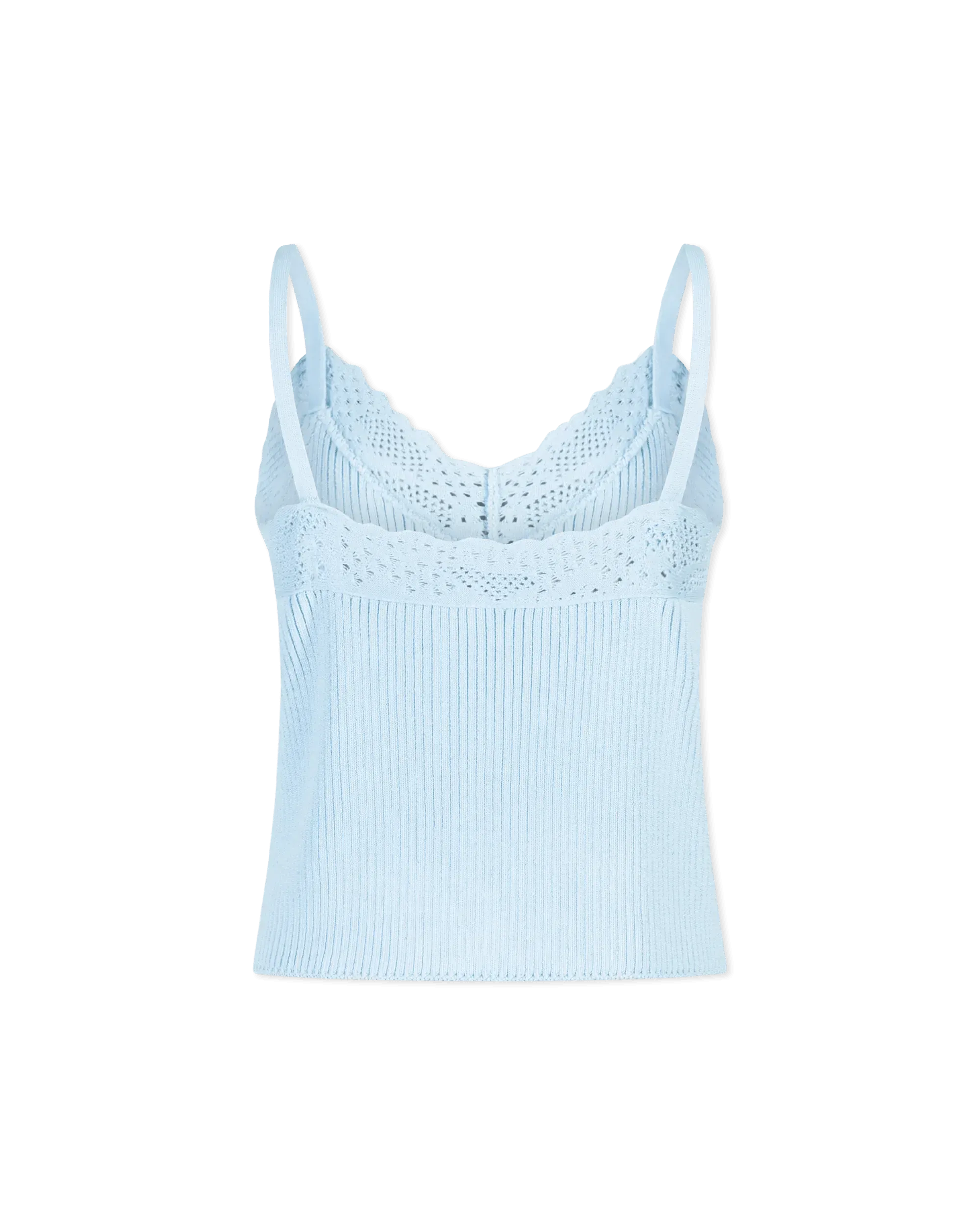 Lace Viscose Knit Slip Top - DIHSAN