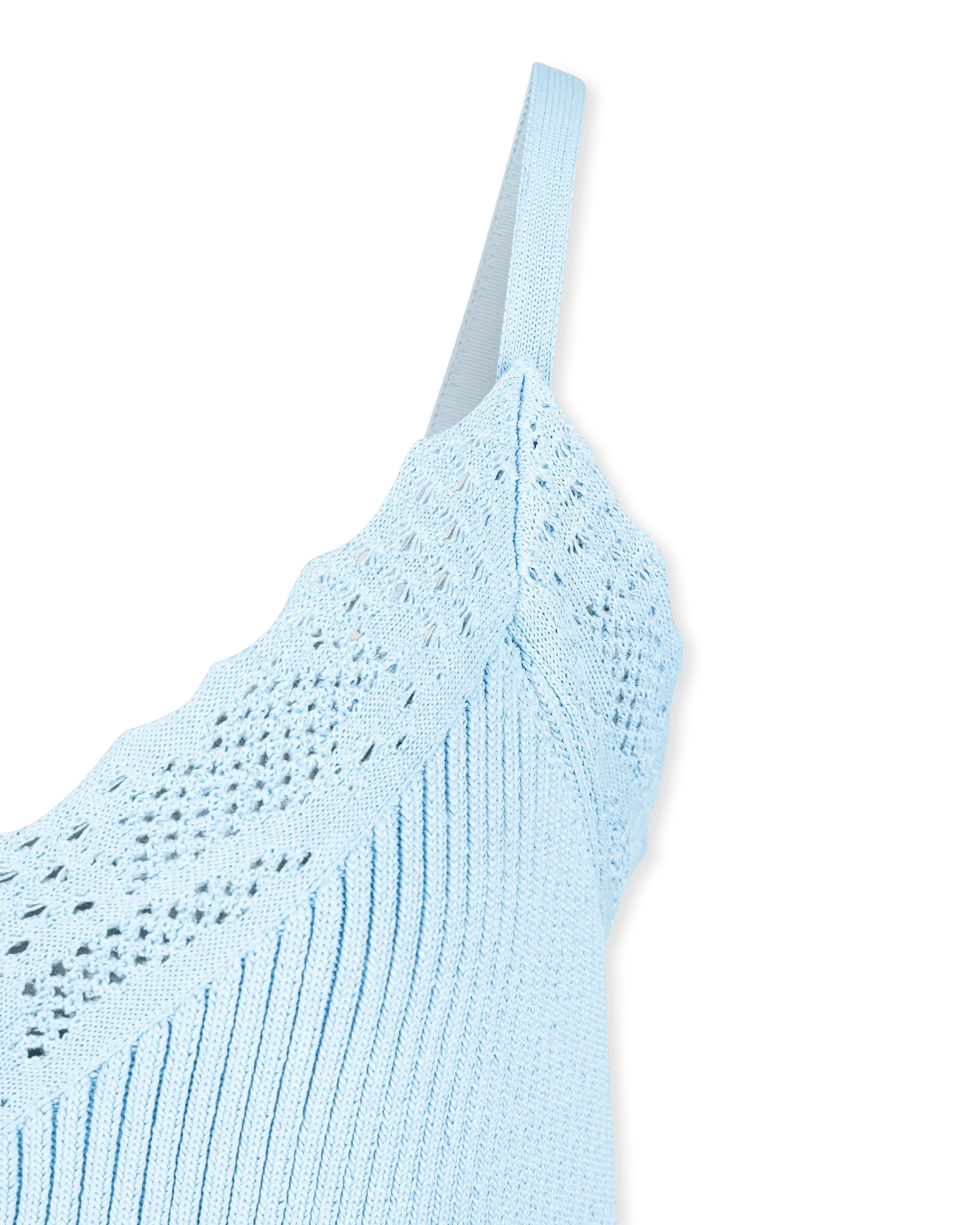 Lace Viscose Knit Slip Top - DIHSAN
