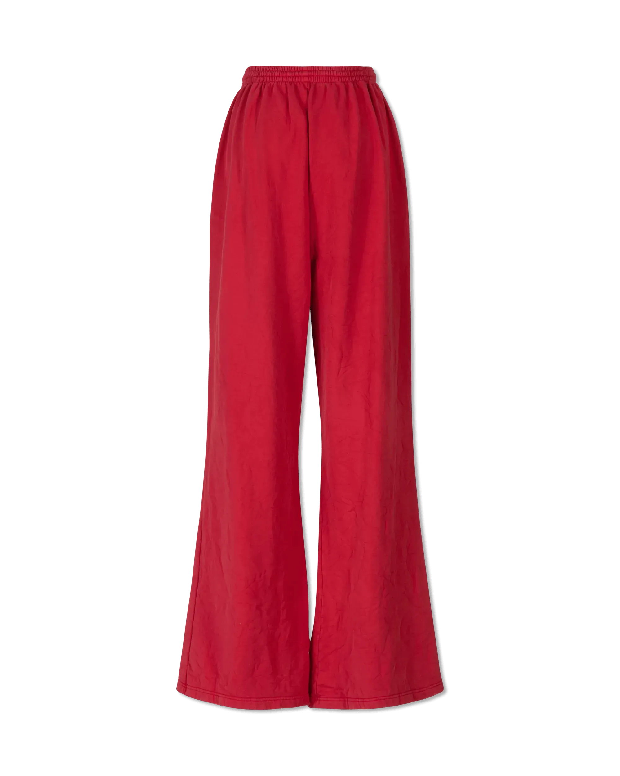 Red Cotton Molleton Extra Long Pants by Balenciaga | DIHSAN