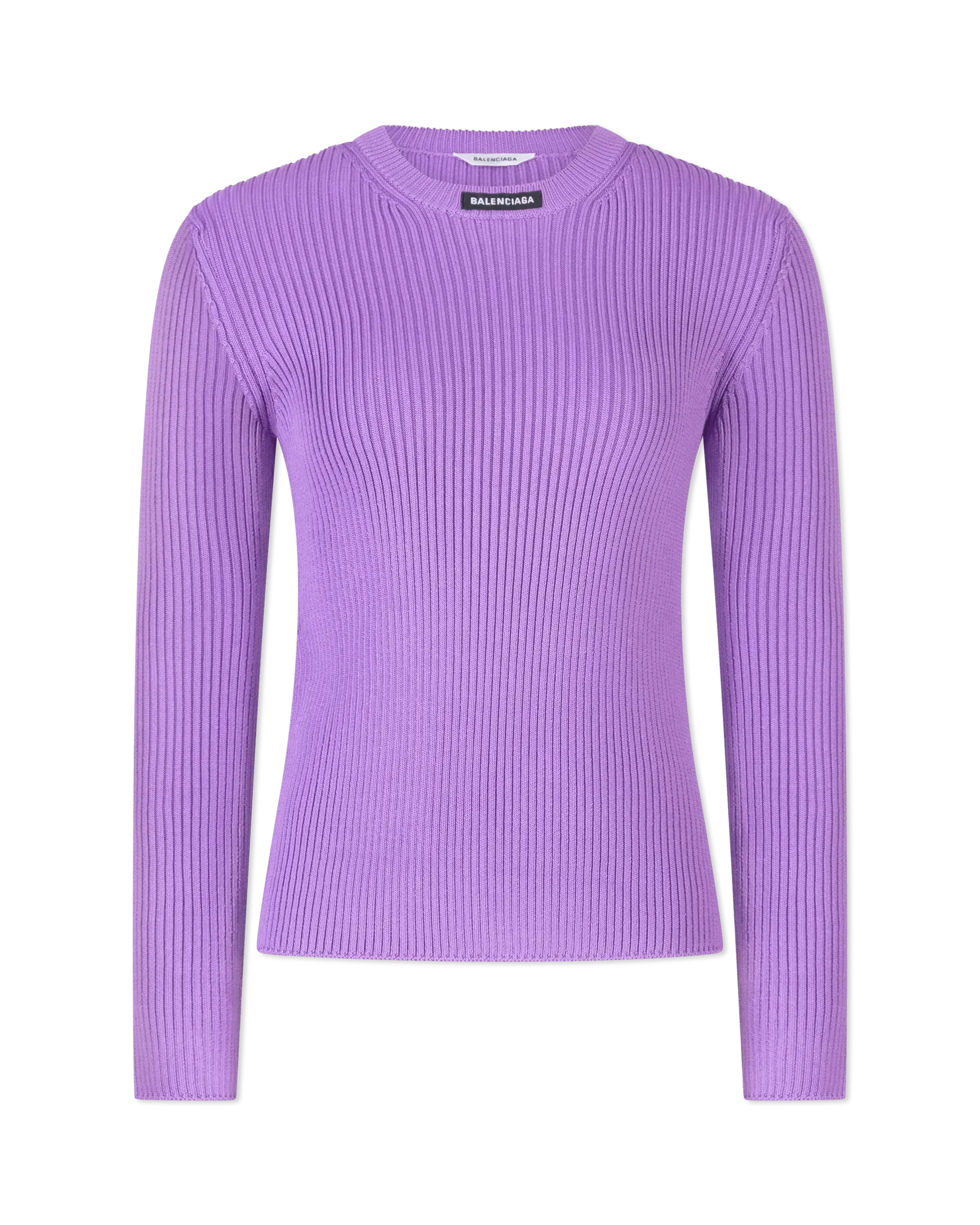 Ribbed Knit Long Sleeve Sweater - DIHSAN